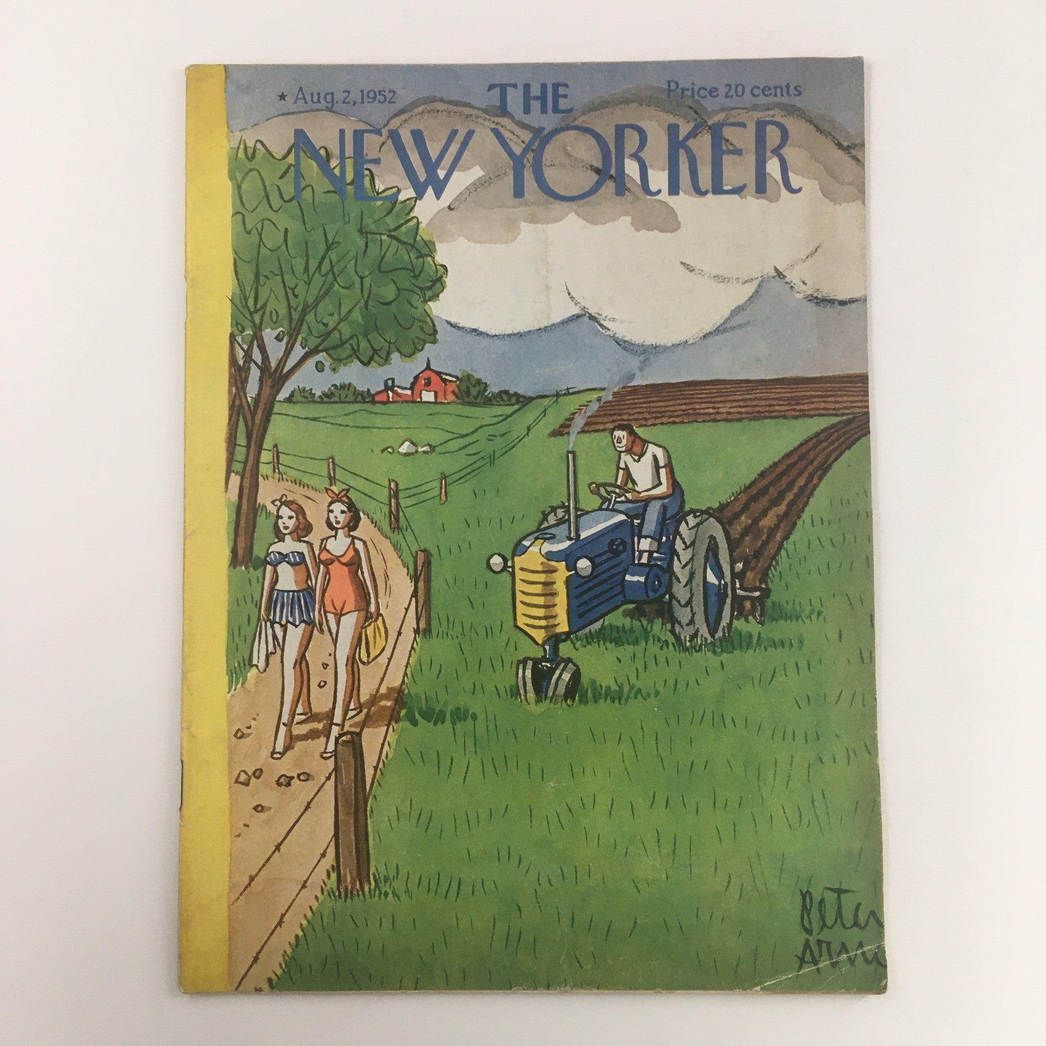 The New Yorker August 2 1952 Full Magazine Theme Cover Peter Arno, No Label