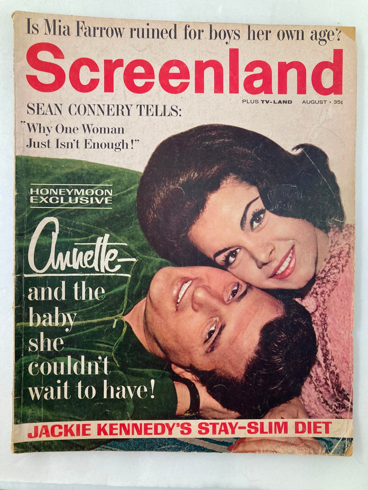 VTG Screenland Magazine August 1965 Vol 64 #2 Sean Connery, Mia Farrow No Label