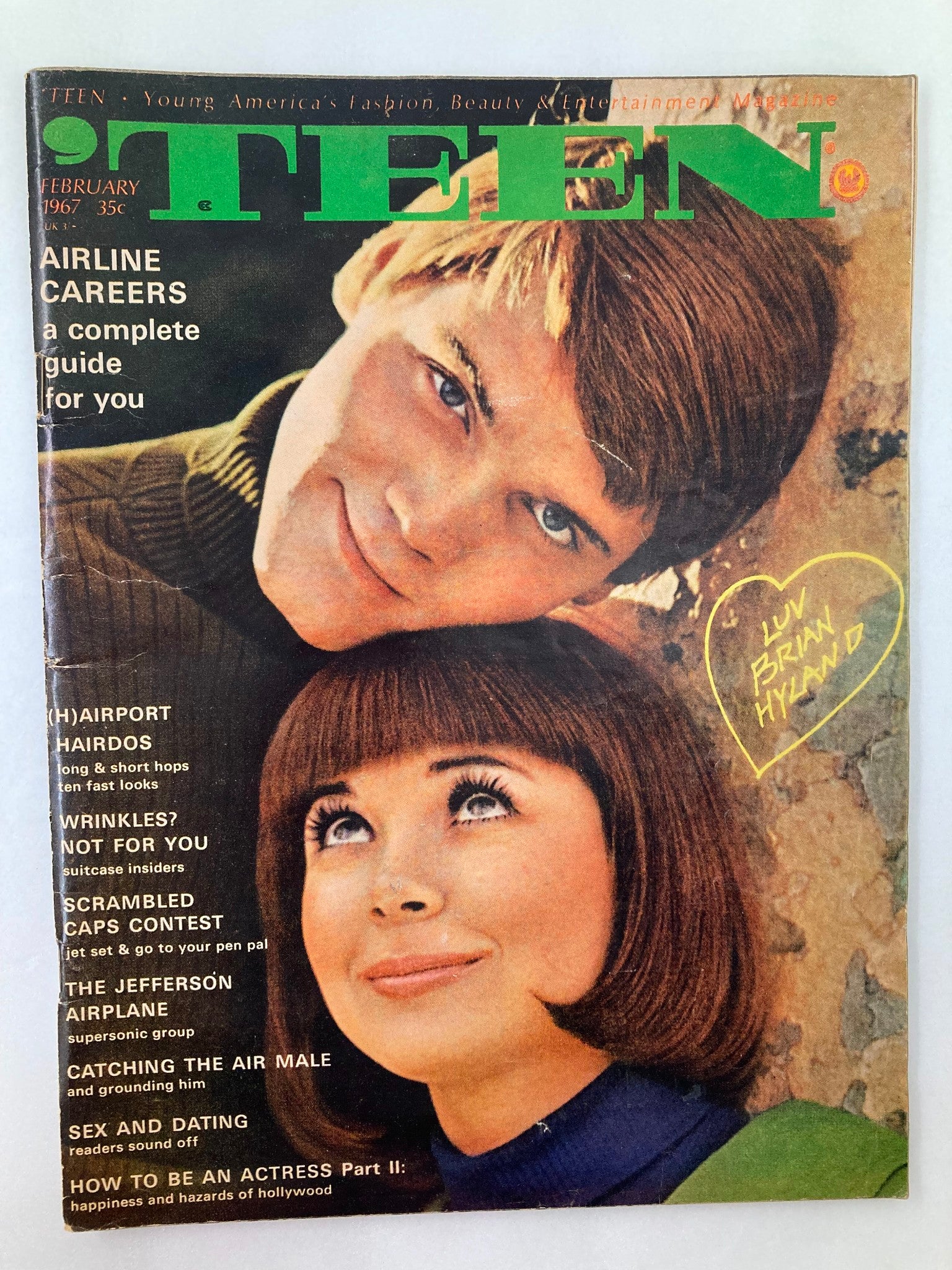 VTG Teen Magazine February 1967 Vol 11 #2 Luv Brian Hyland Cover No Label