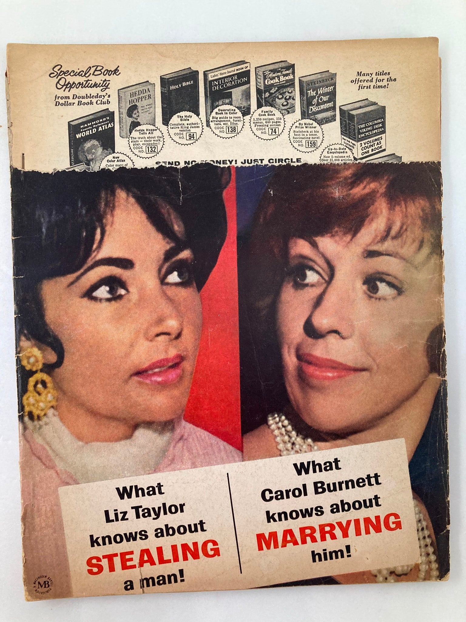 VTG TV Radio Mirror Magazine October 1963 Liz Taylor & Carol Burnett No Label