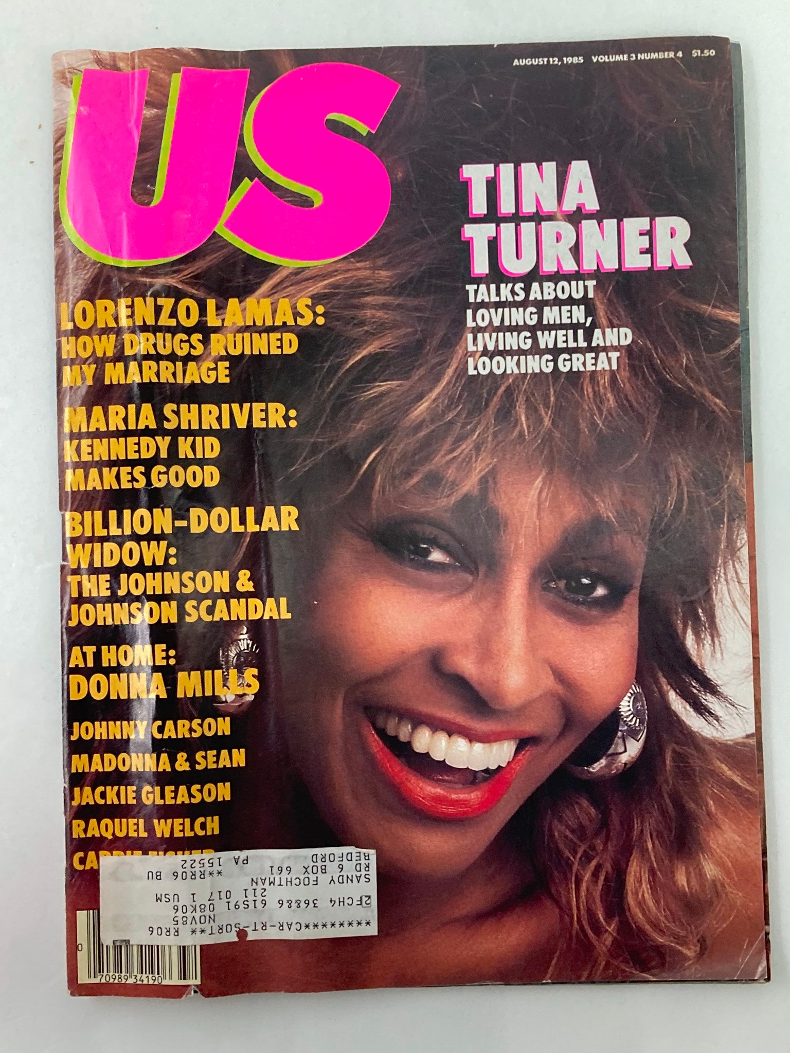 VTG US Magazine August 12 1985 Vol 3 #4 Tina Turner and Morgan Brittany