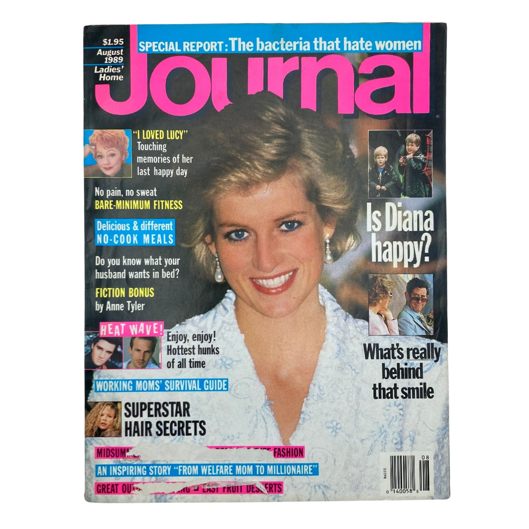 Ladies' Home Journal Magazine August 1989 Princess Diana and Linda Gray