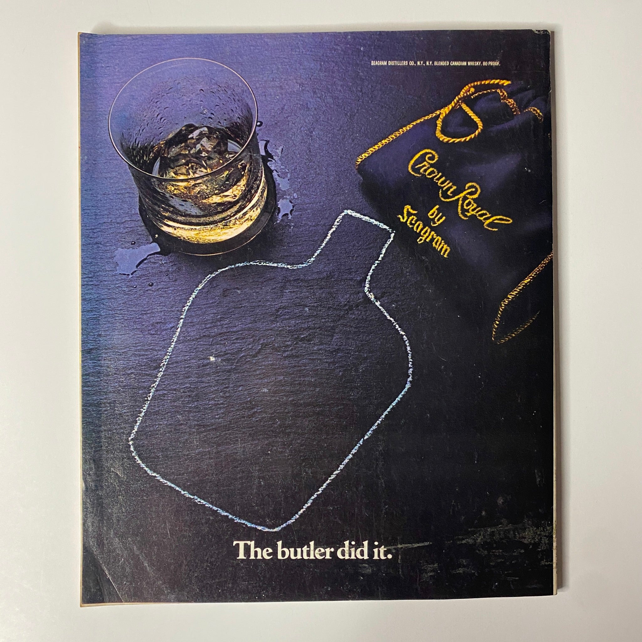 Back cover of Fortune Magazine, March 13, 1978, featuring an advertisement for Crown Royal whiskey with a visually appealing glass and styled typography.