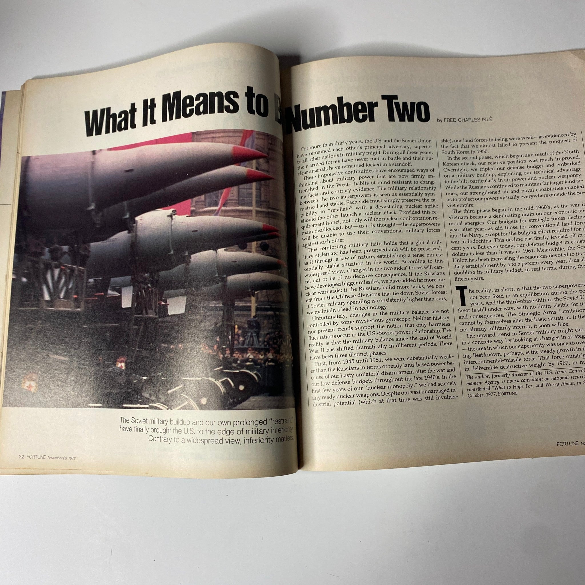 Fortune Magazine November 20, 1978 What It Means To Be Number Two VG