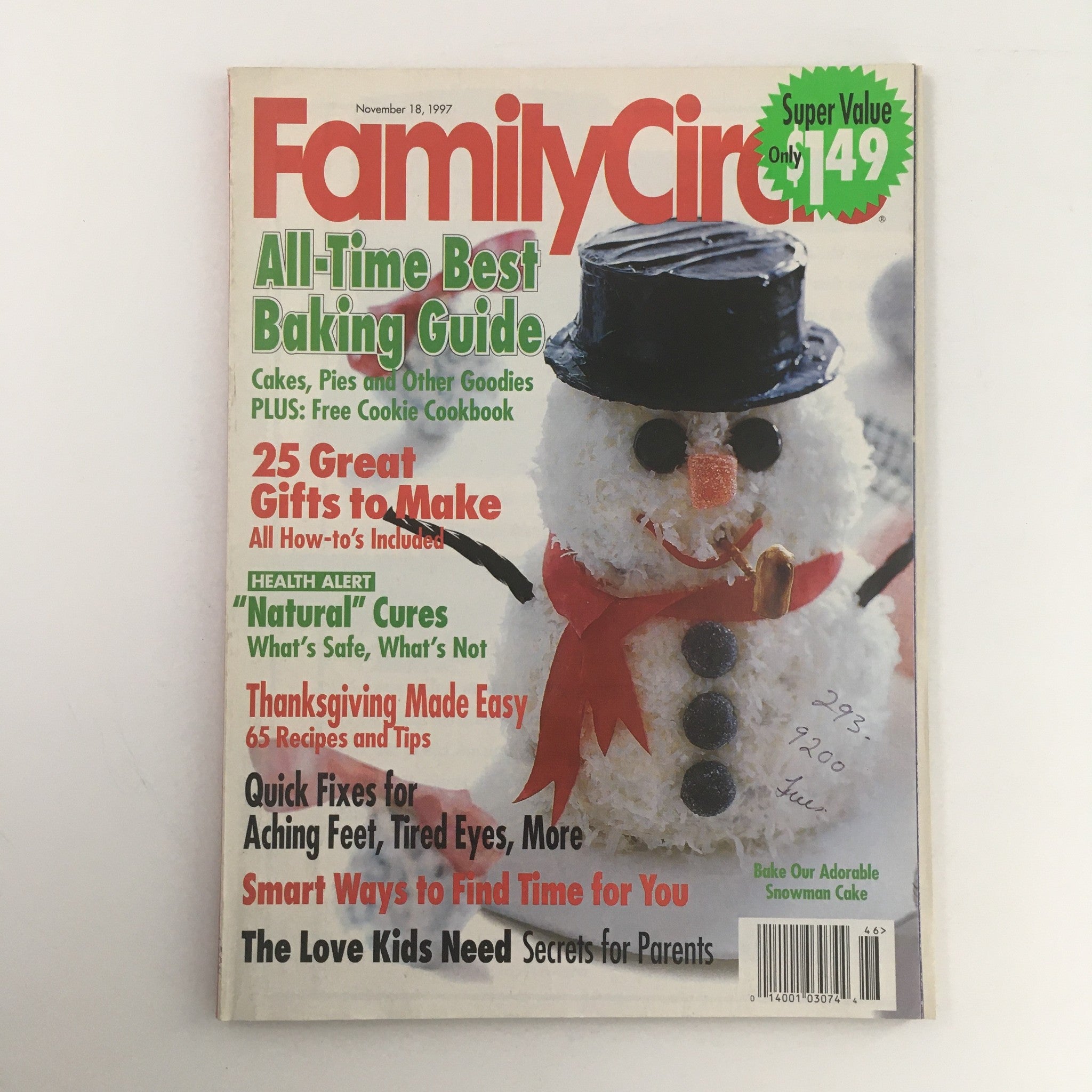 Family Circle Magazine November 18 1997 All-Time Best Baking Guide, No Label