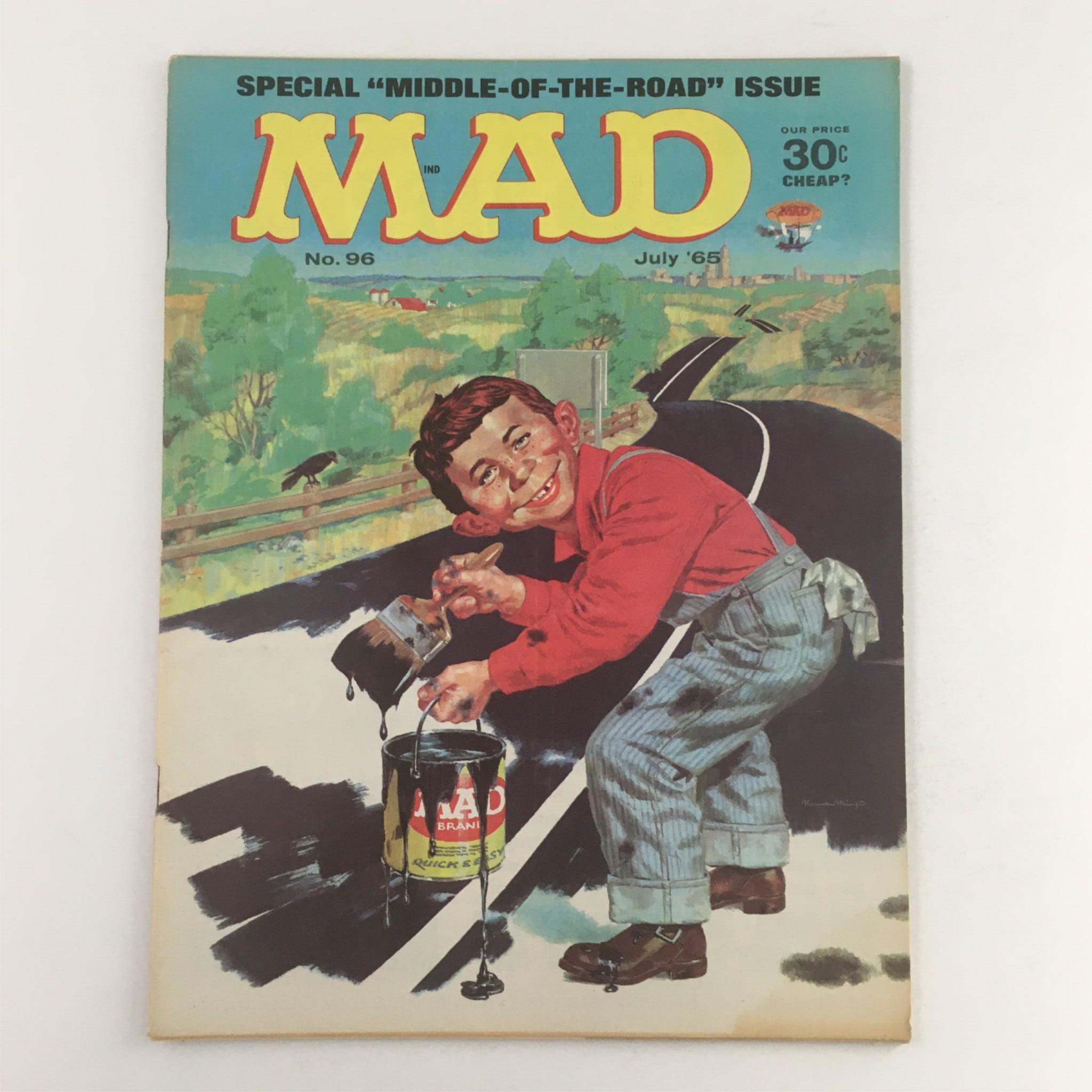 Mad Magazine July 1965 No. 96 Special Middle of the Road Issue Very Good VG