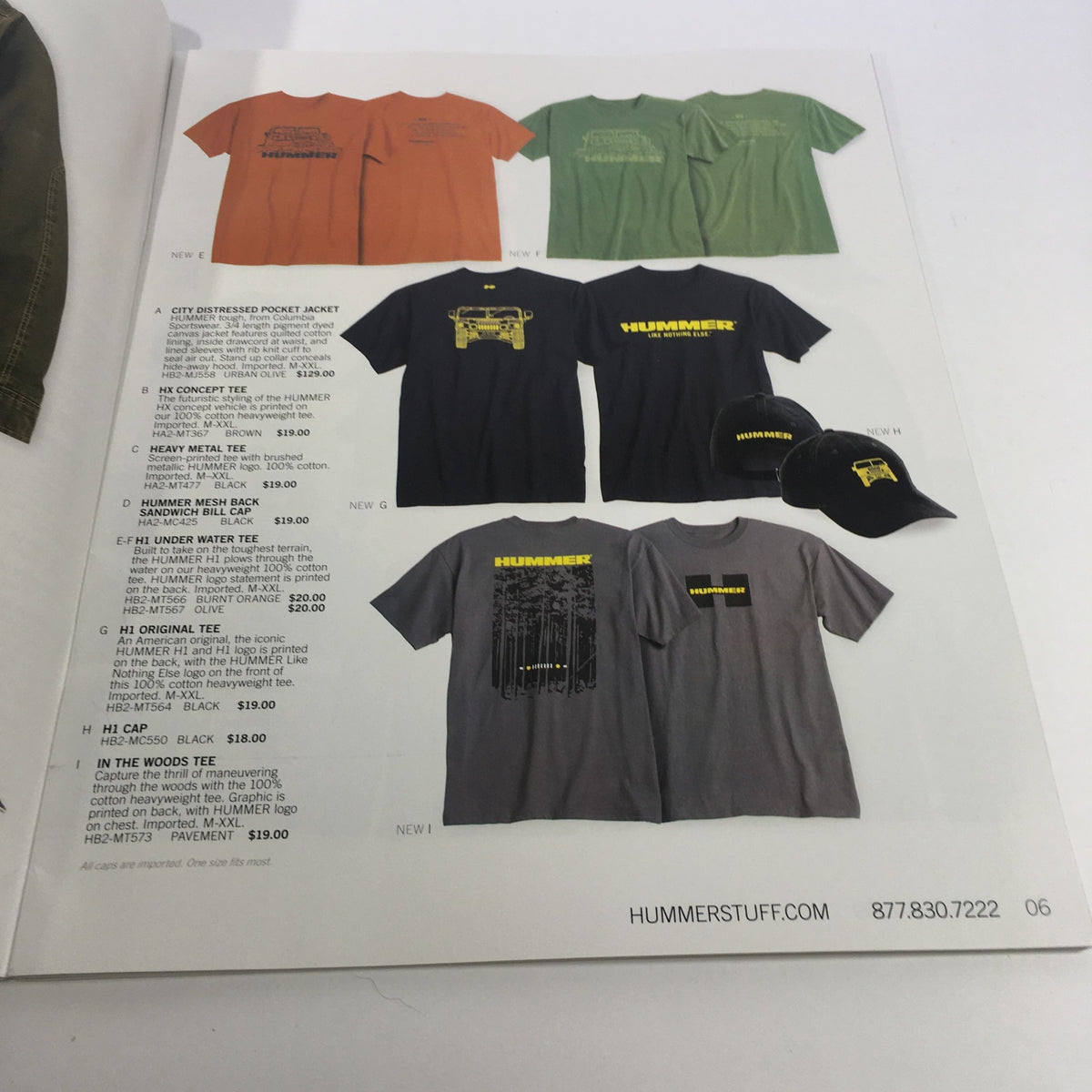 2009 Hummer Apparel and Accessories Brochure Catalog