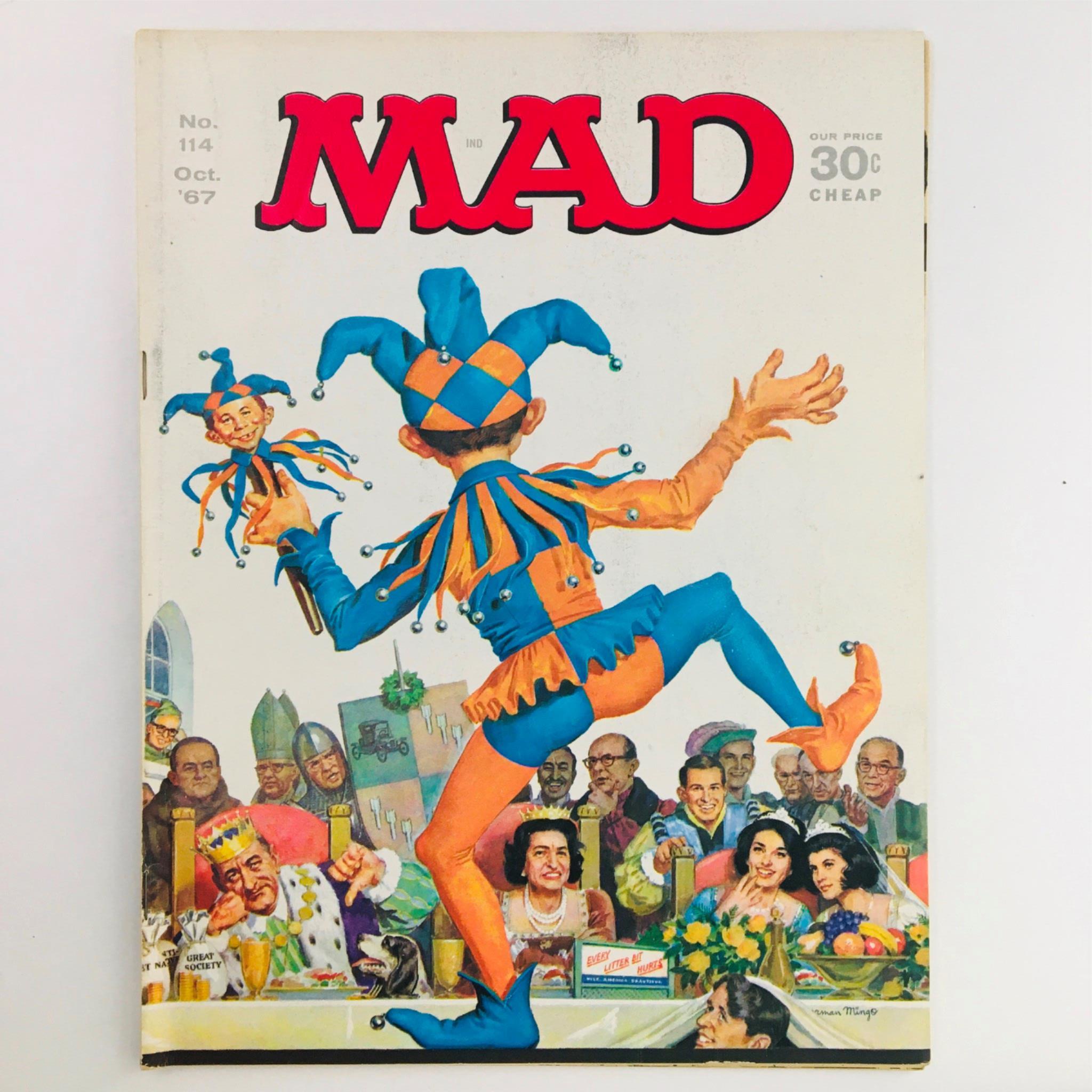 Mad Magazine October 1967 No. 114 Jester Fine/FN 6.0