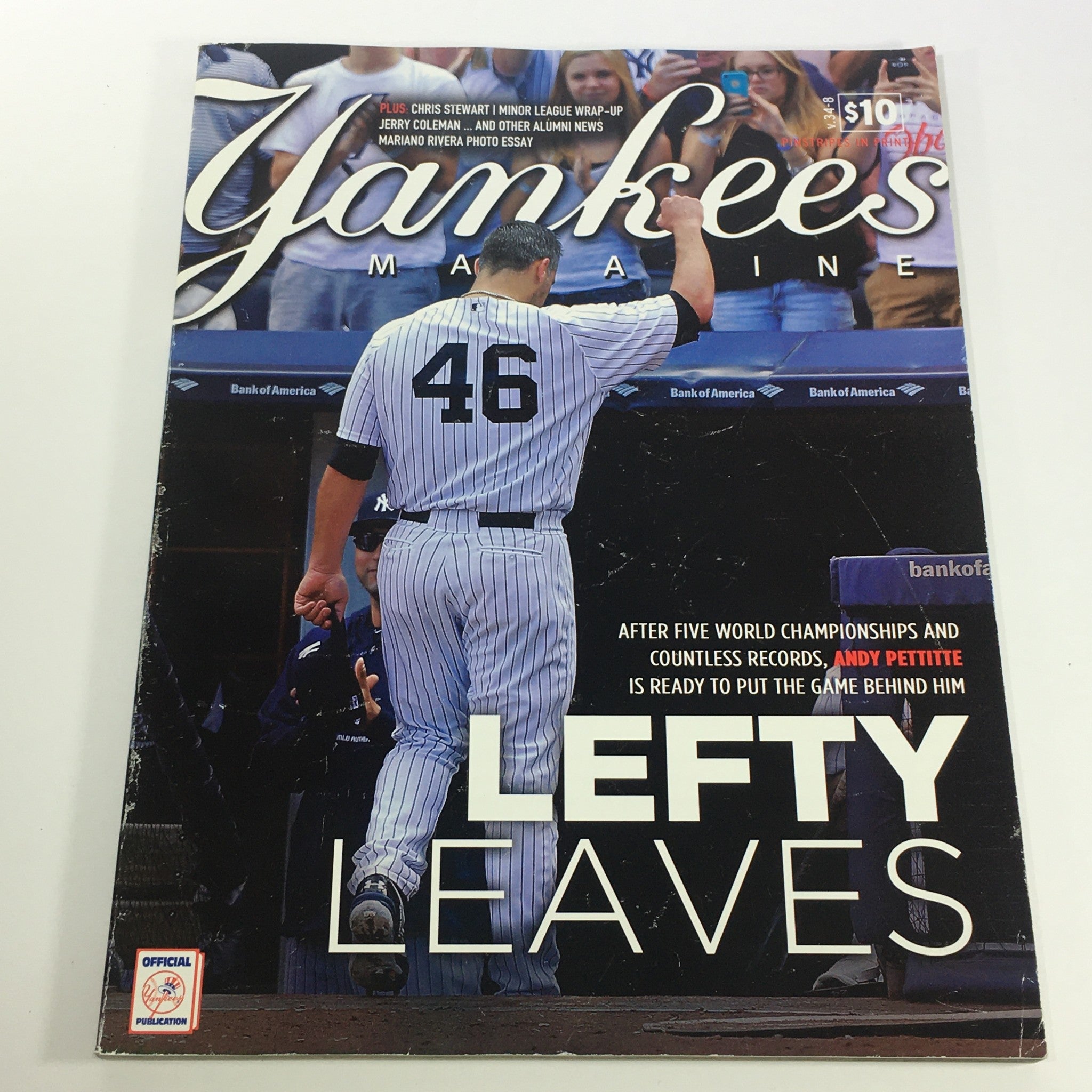 Yankees Magazine: October 2013 Volume #34-8 - Andy Pettitte Lefty Leaves