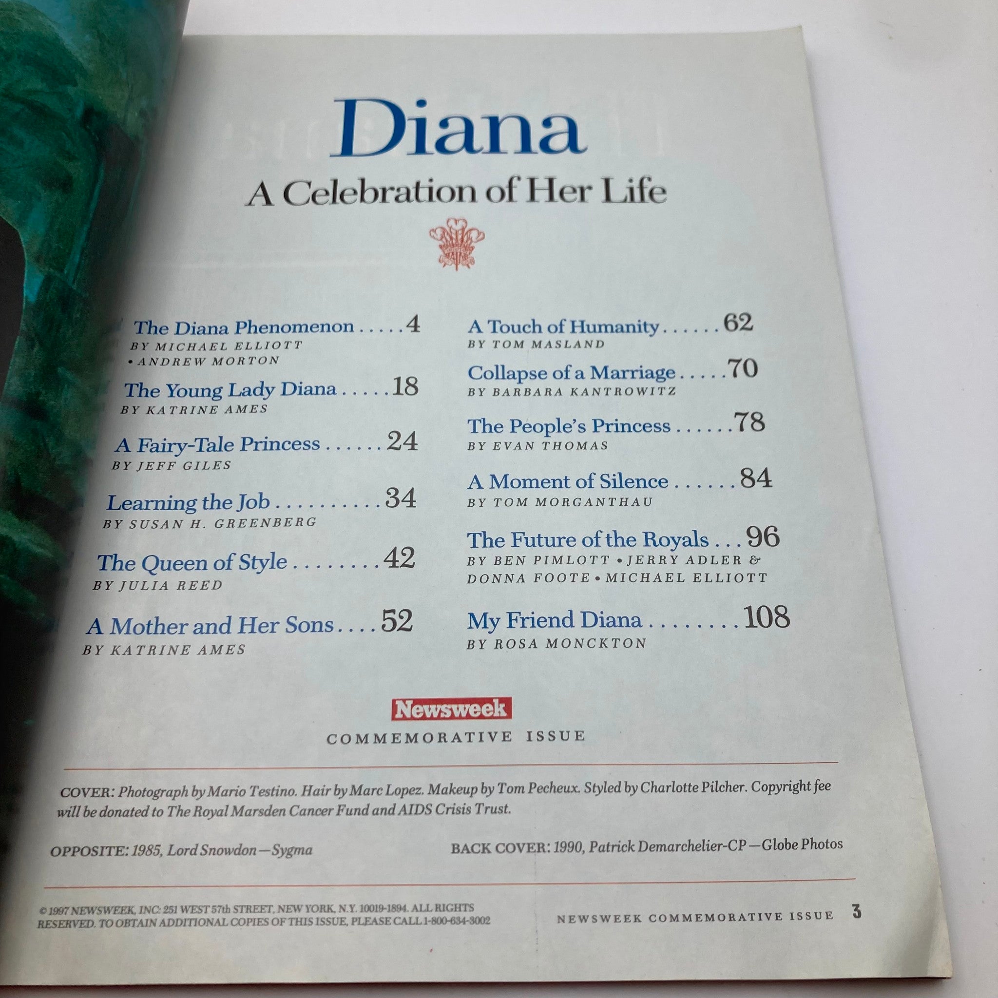 Newsweek Magazine 1997 Diana A Celebration of Her Life No Label