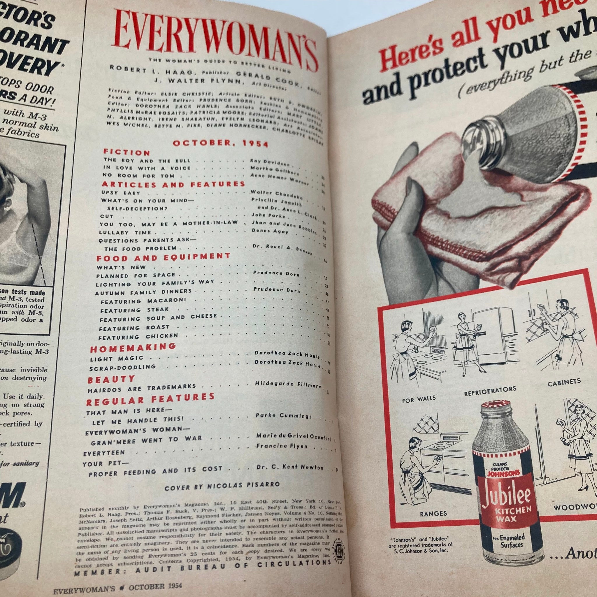 VTG Everywoman's Magazine October 1954 Mamie Eisenhower, Lucy Ball No Label