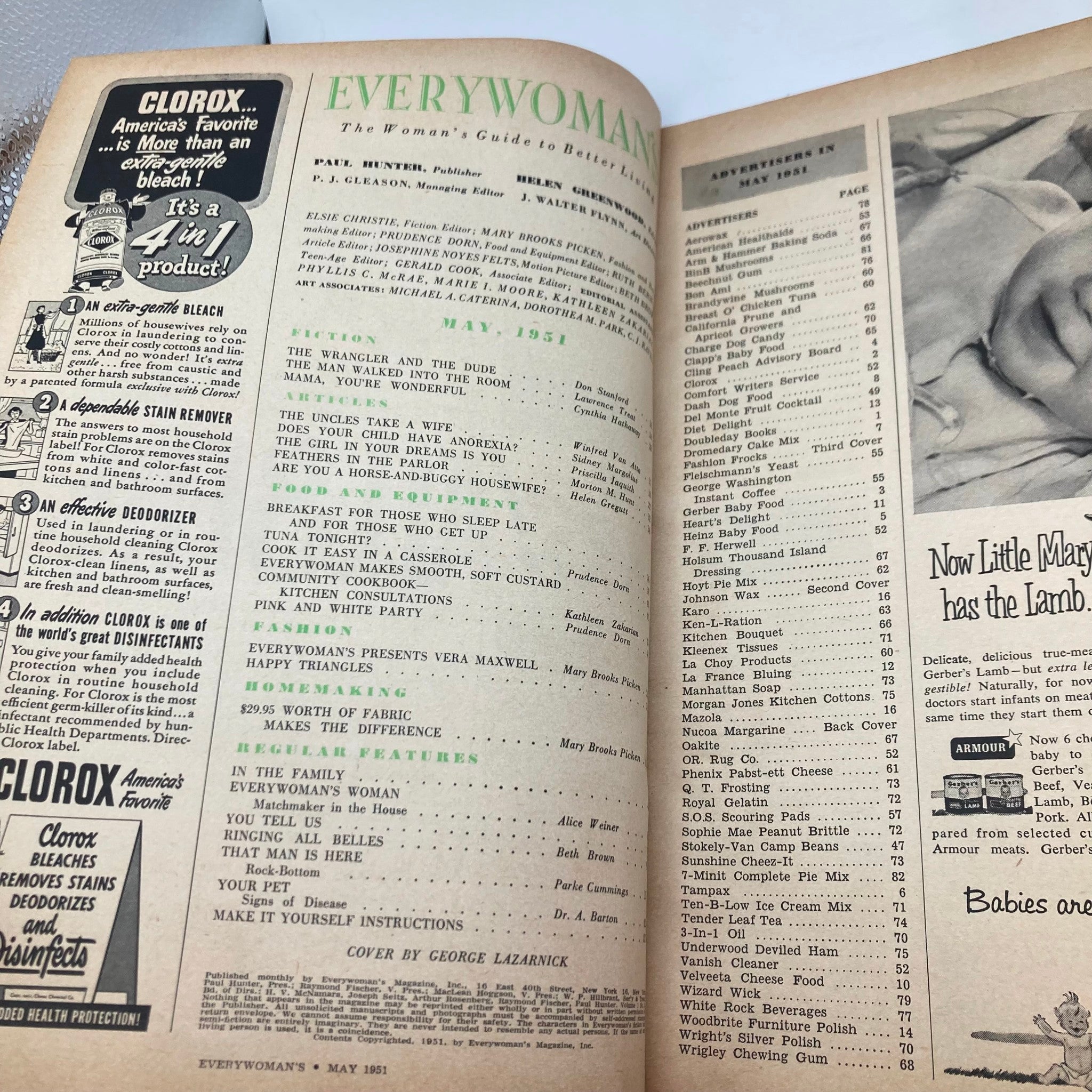 VTG Everywoman's Magazine May 1951 Fisher Foods Champs of Good Living No Label