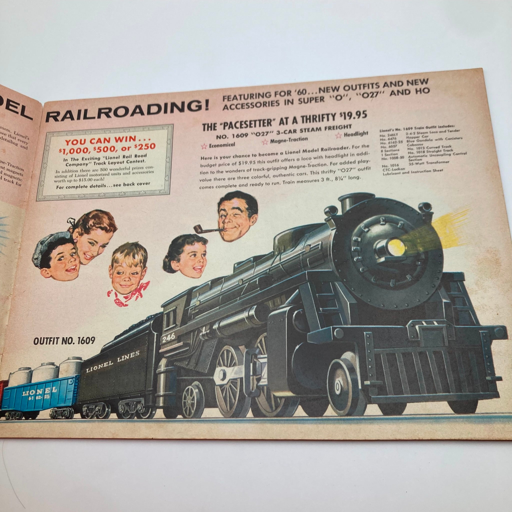 1960 Lionel Model Railroad Train O27, Super Ho and Ho Catalog