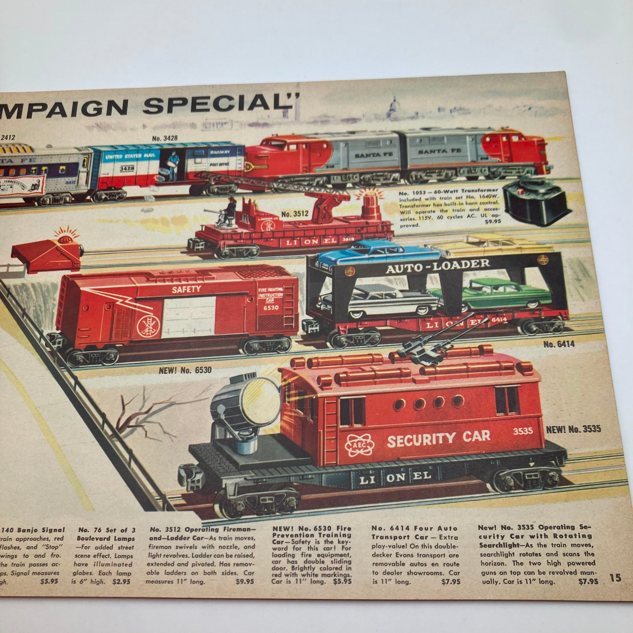 1960 Lionel Model Railroad Train O27, Super Ho and Ho Catalog