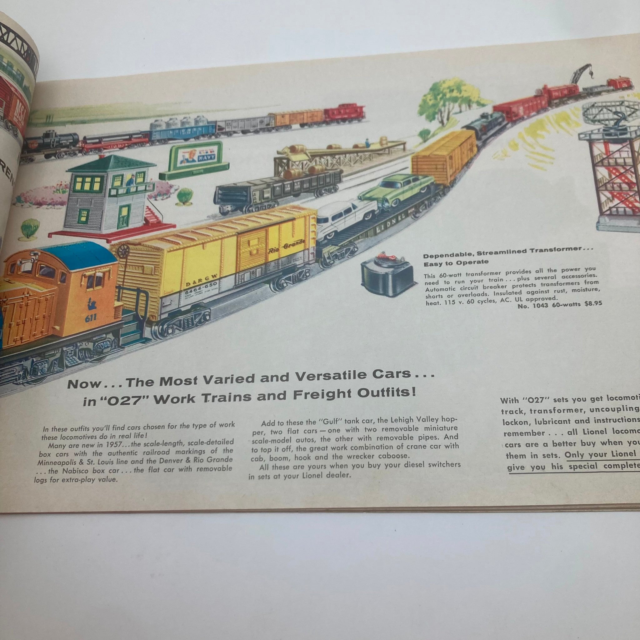 1957 Lionel Model Railroad Train New Super "O" Track Catalog