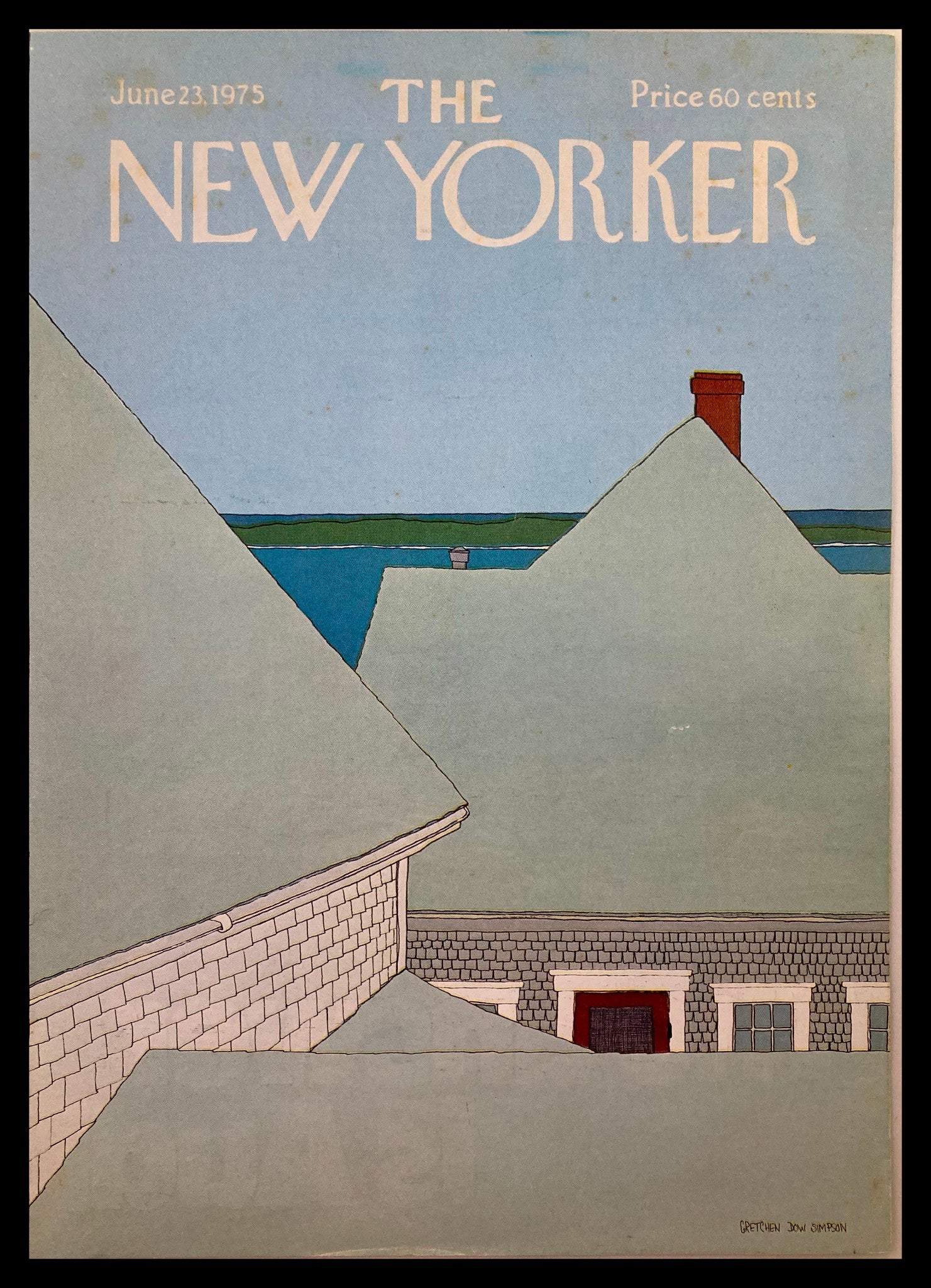 COVER ONLY The New Yorker June 23 1975 Beach House by Gretchen Simpson No Label