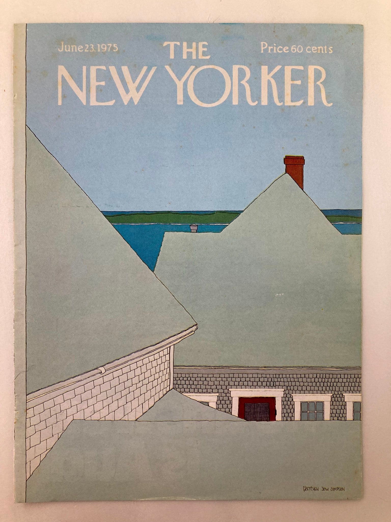 COVER ONLY The New Yorker June 23 1975 Beach House by Gretchen Simpson No Label