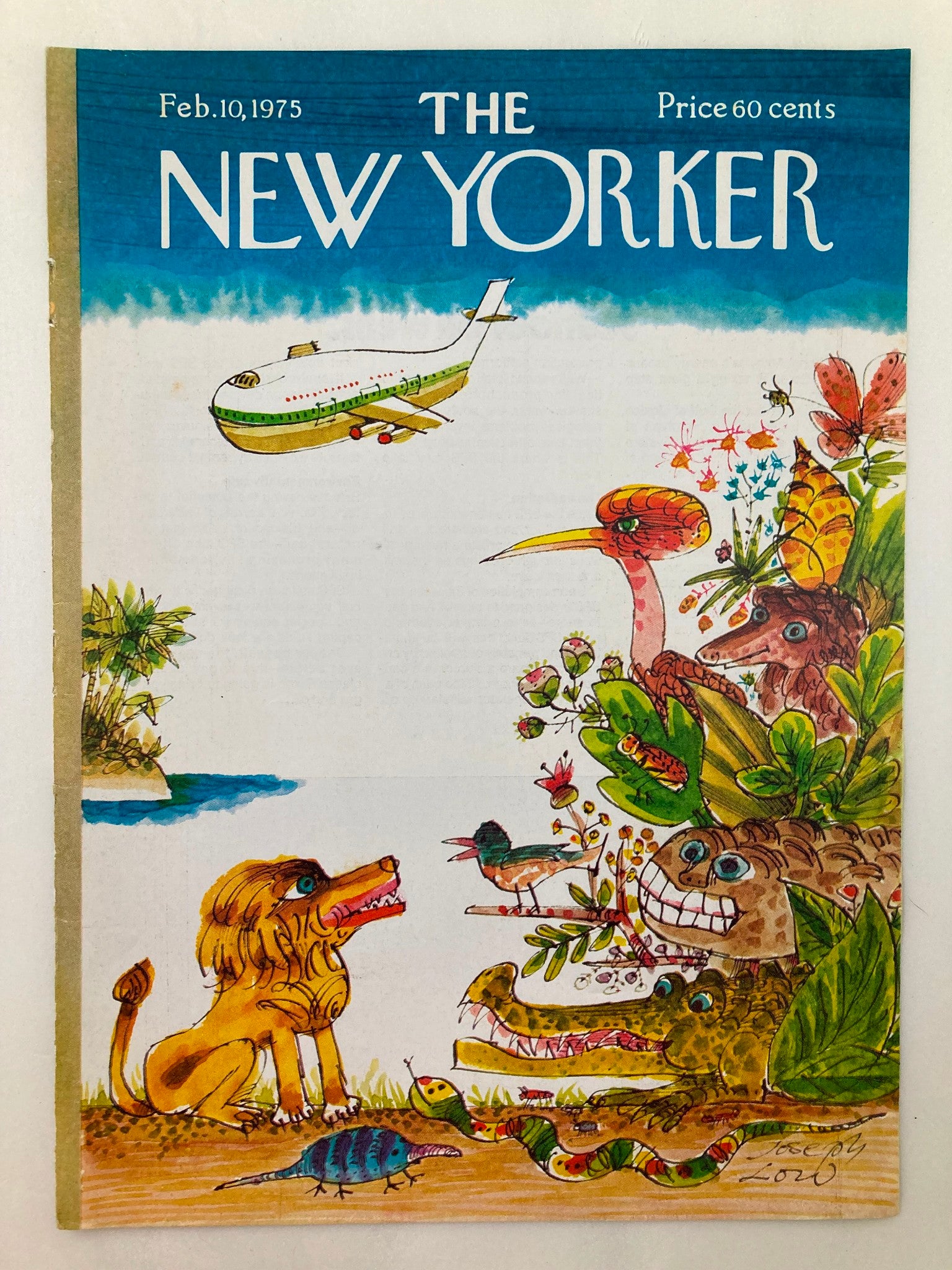 COVER ONLY The New Yorker February 10 1975 Animal Kingdom by Joseph Low No Label