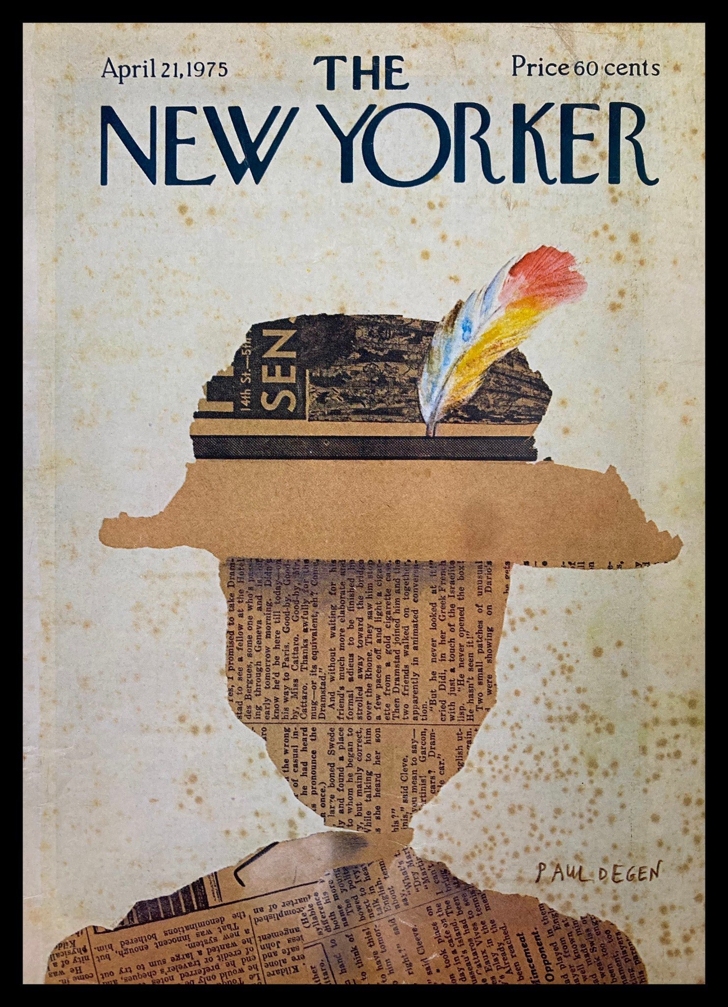 COVER ONLY The New Yorker April 21 1975 Princess of Power by Paul Degen No Label