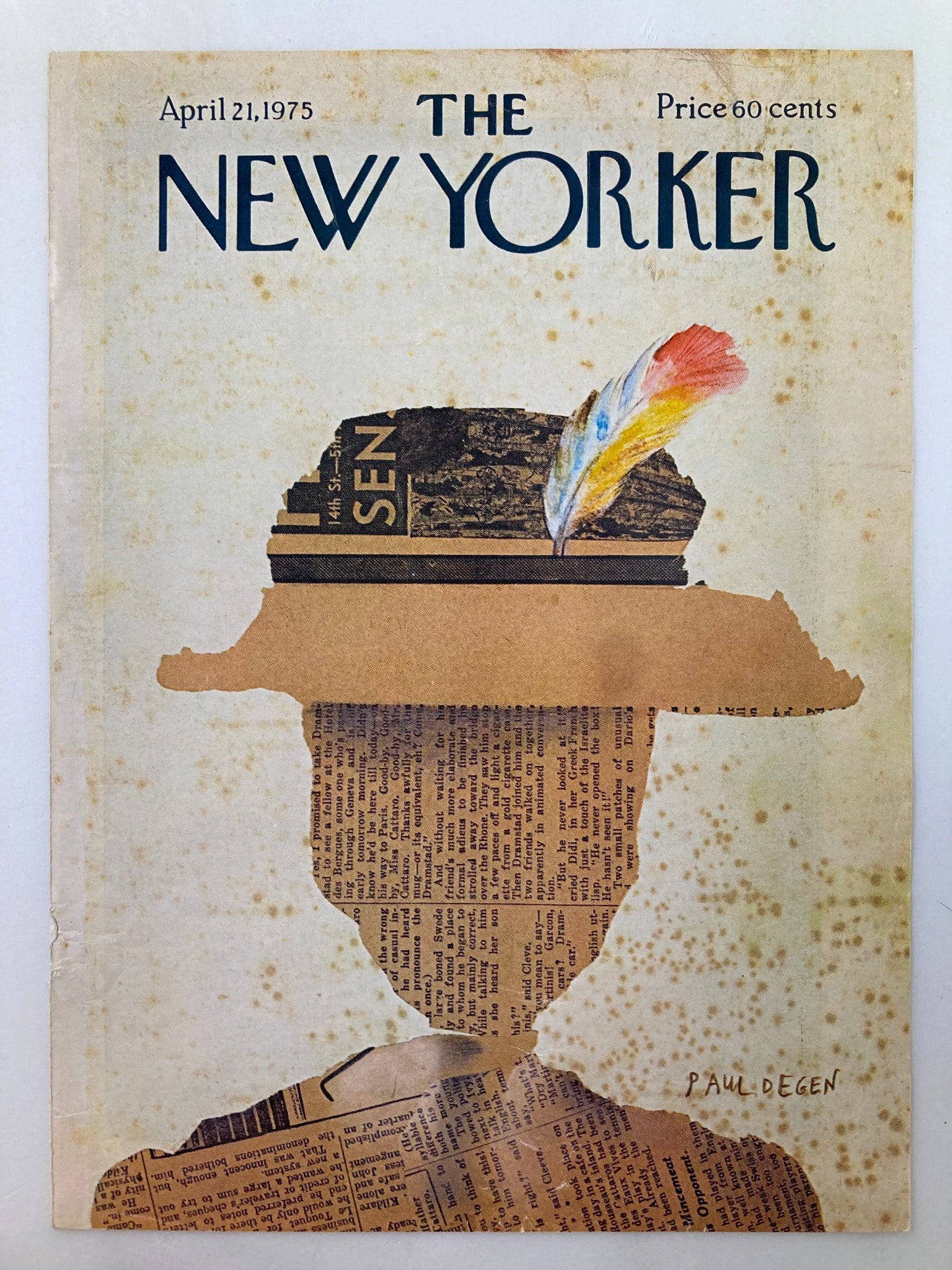 COVER ONLY The New Yorker April 21 1975 Princess of Power by Paul Degen No Label