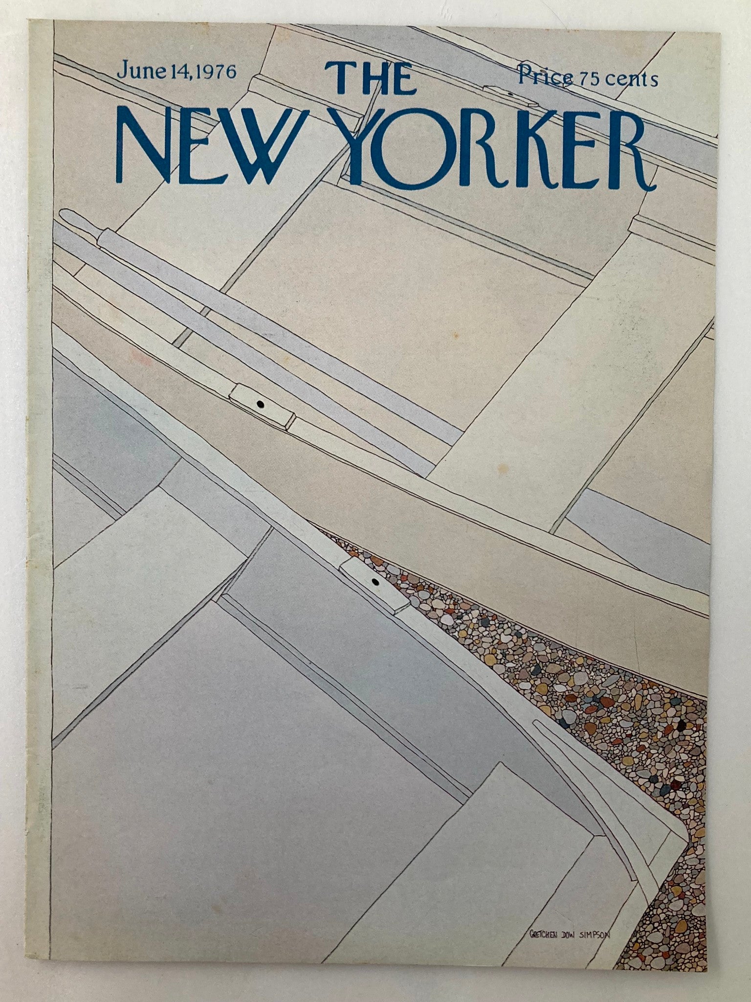 COVER ONLY The New Yorker June 14 1976 Stones by Gretchen Dow Simpson No Label