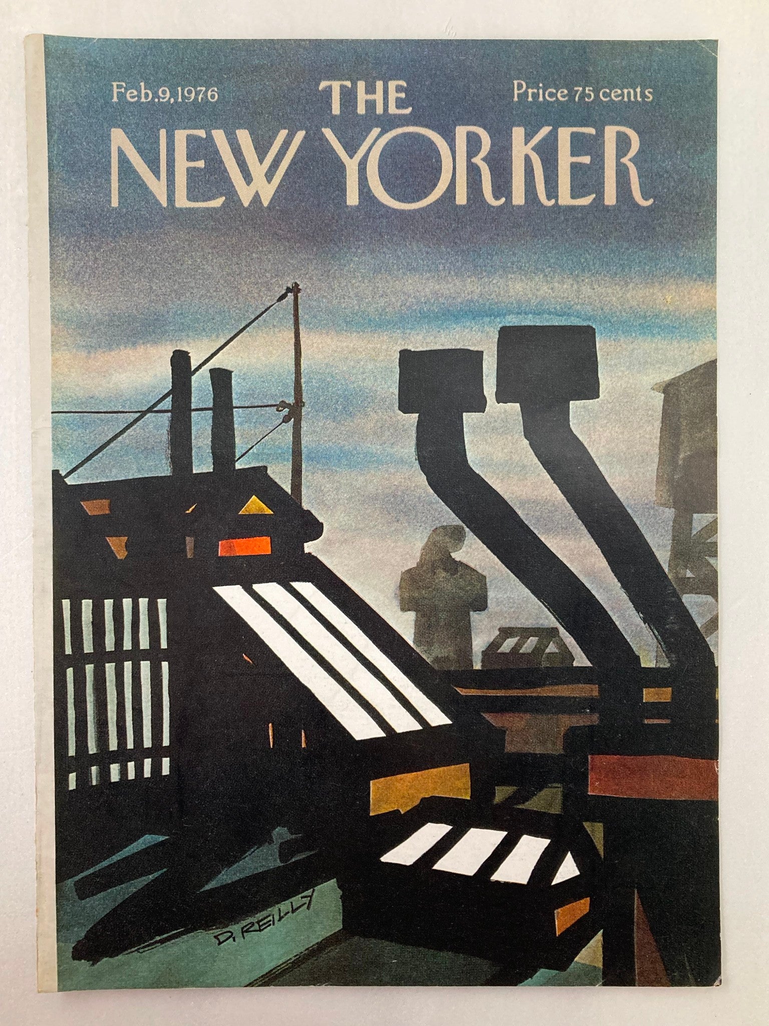 COVER ONLY The New Yorker February 9 1976 Shadow by Donald Reilly No Label