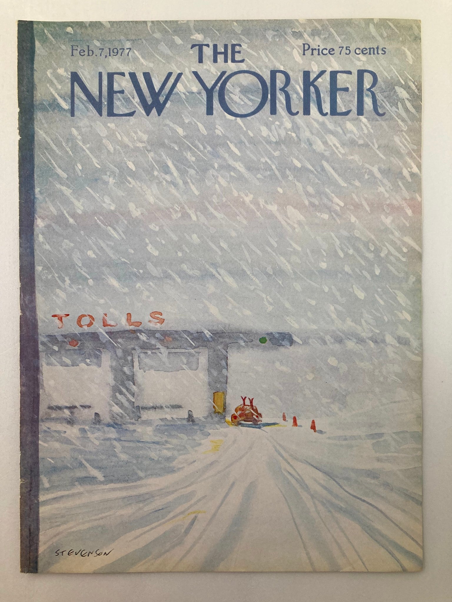 COVER ONLY The New Yorker February 7 1977 Tolls by James Stevenson No Label