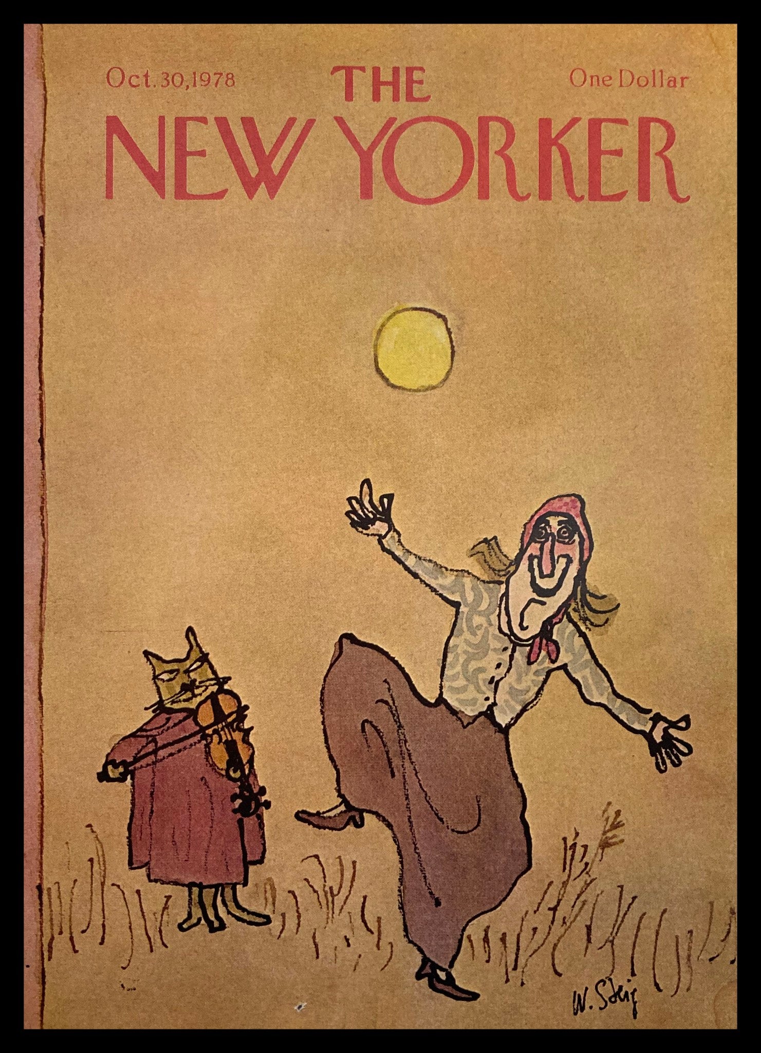 COVER ONLY The New Yorker October 30 1978 Dancing Lady by William Steig No Label