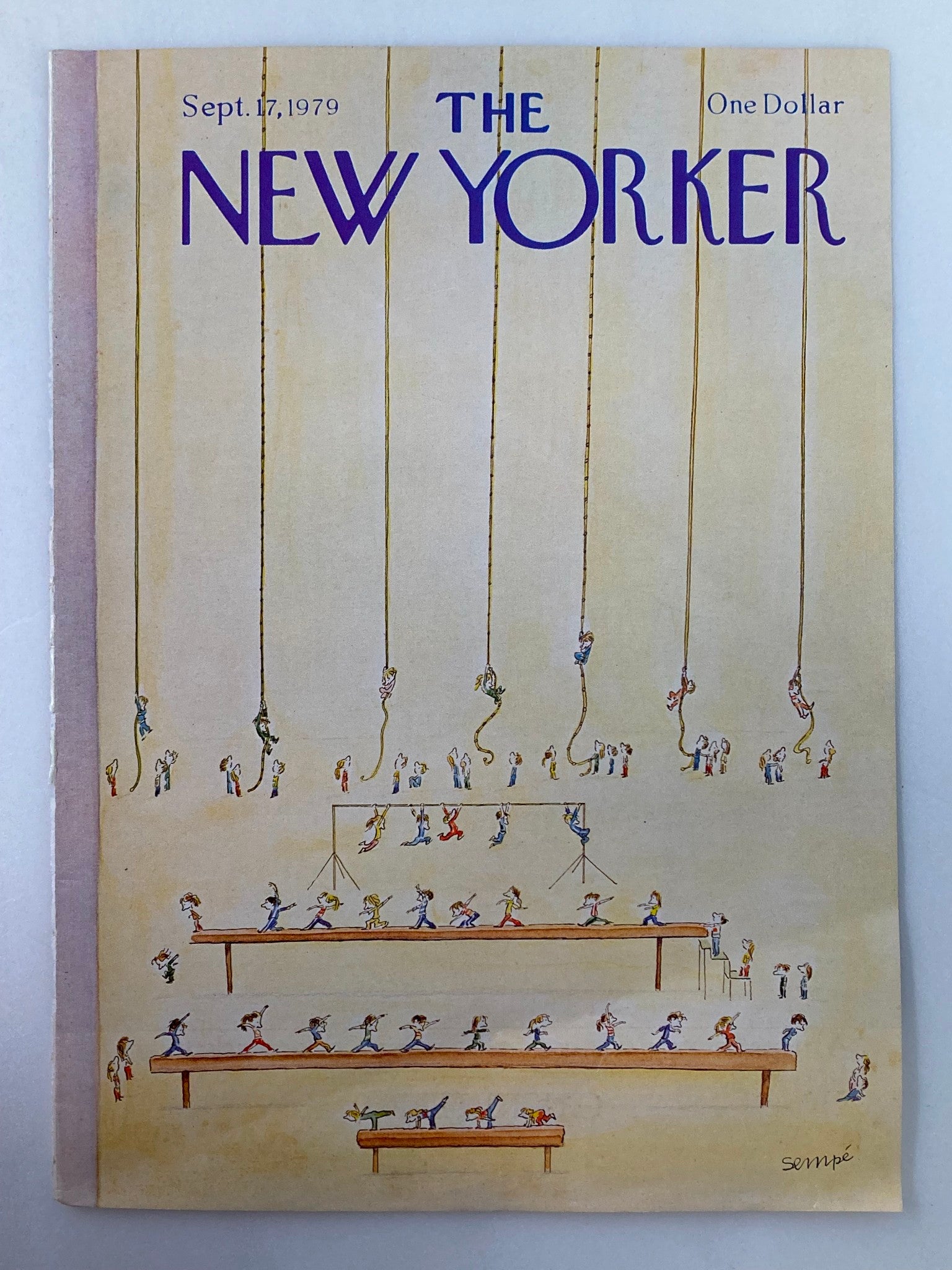 COVER ONLY The New Yorker September 17 1979 Fitness by J. J. Sempe No Label