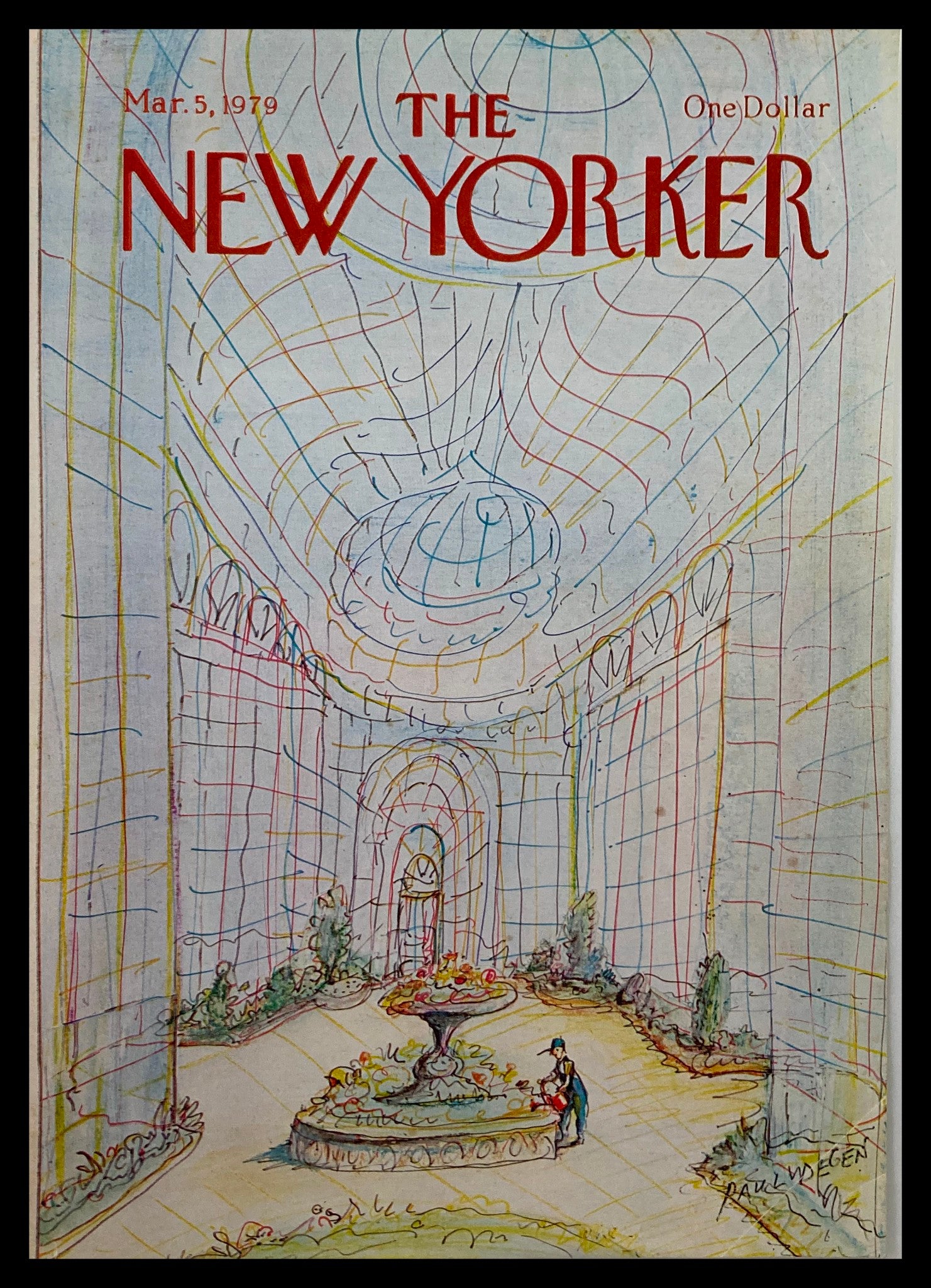 COVER ONLY The New Yorker March 5 1979 Indoor Garden by Paul Degen No Label