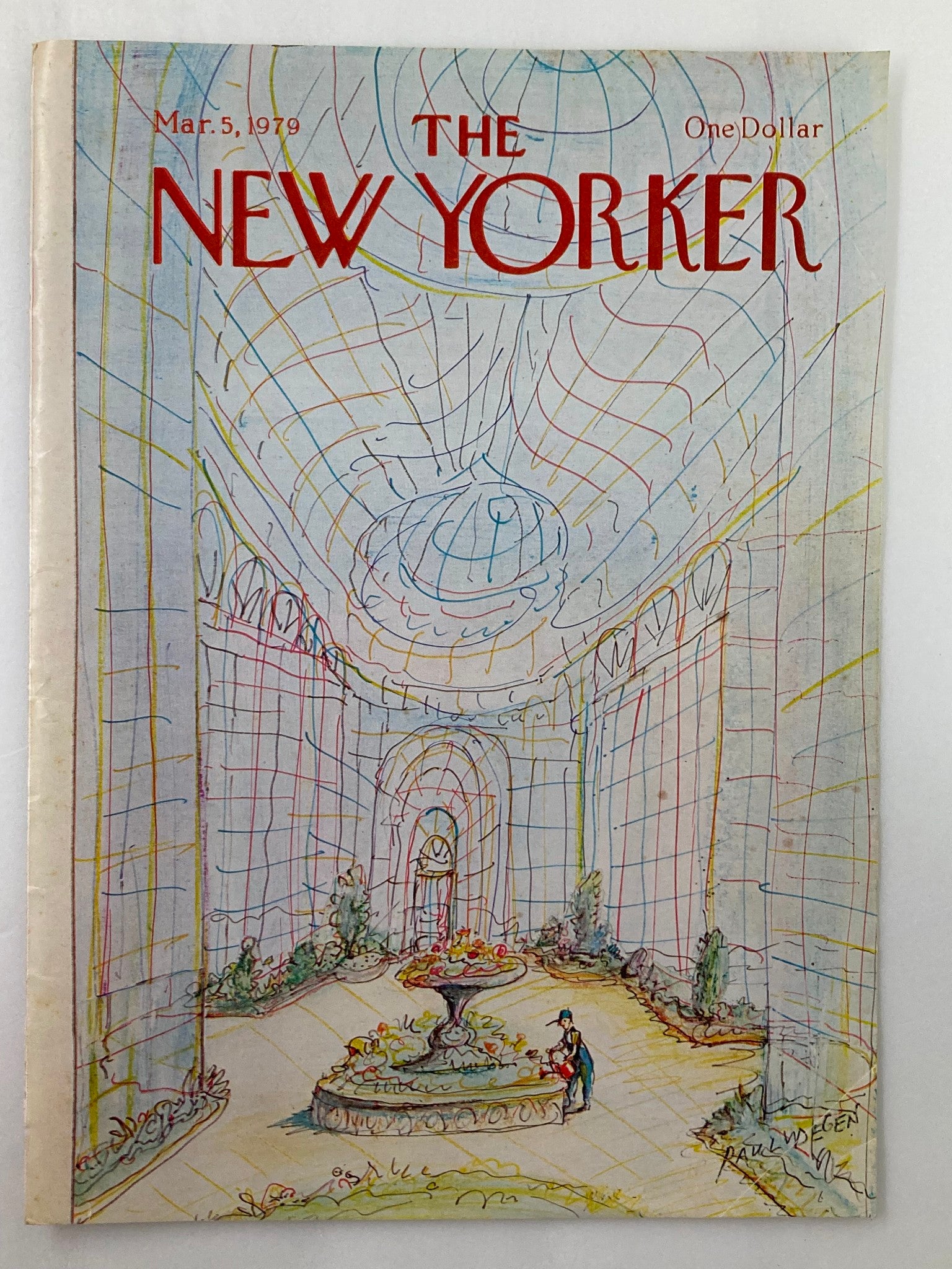 COVER ONLY The New Yorker March 5 1979 Indoor Garden by Paul Degen No Label