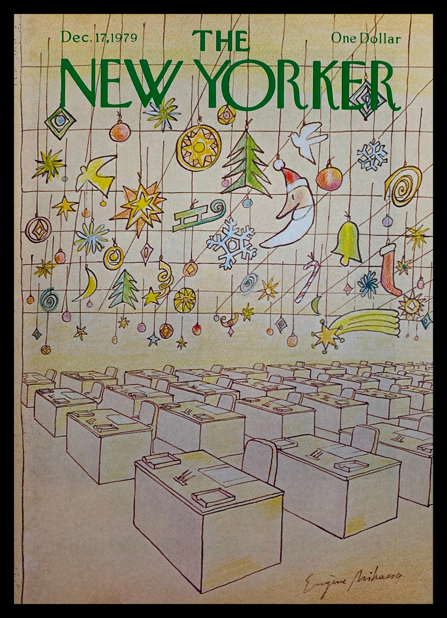 COVER ONLY The New Yorker December 17 1979 Wishes by Eugene Mihaesco No Label