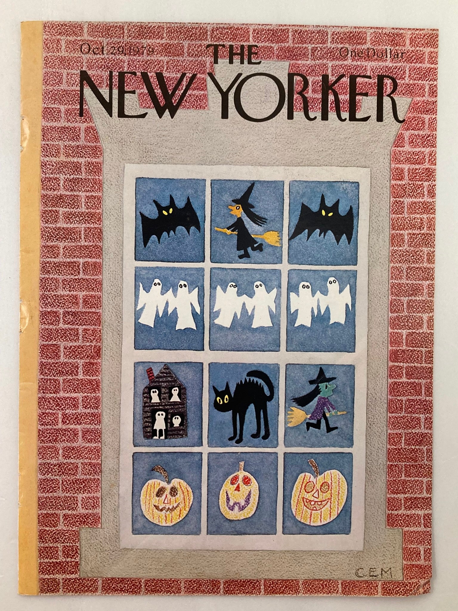 COVER ONLY The New Yorker October 29 1979 Halloween by Charles E Martin No Label