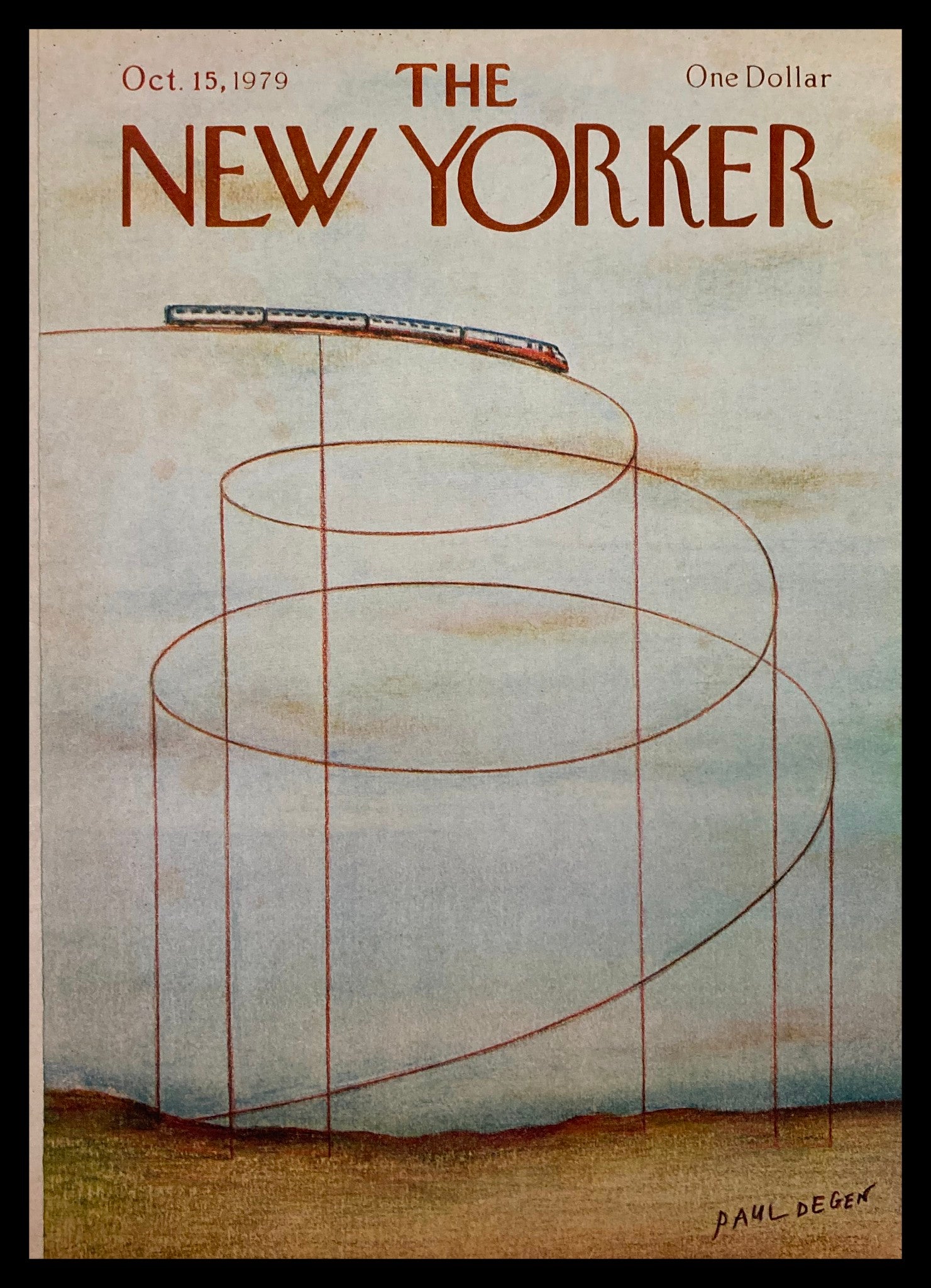 COVER ONLY The New Yorker October 15 1979 Bullet Train by Paul Degen No Label