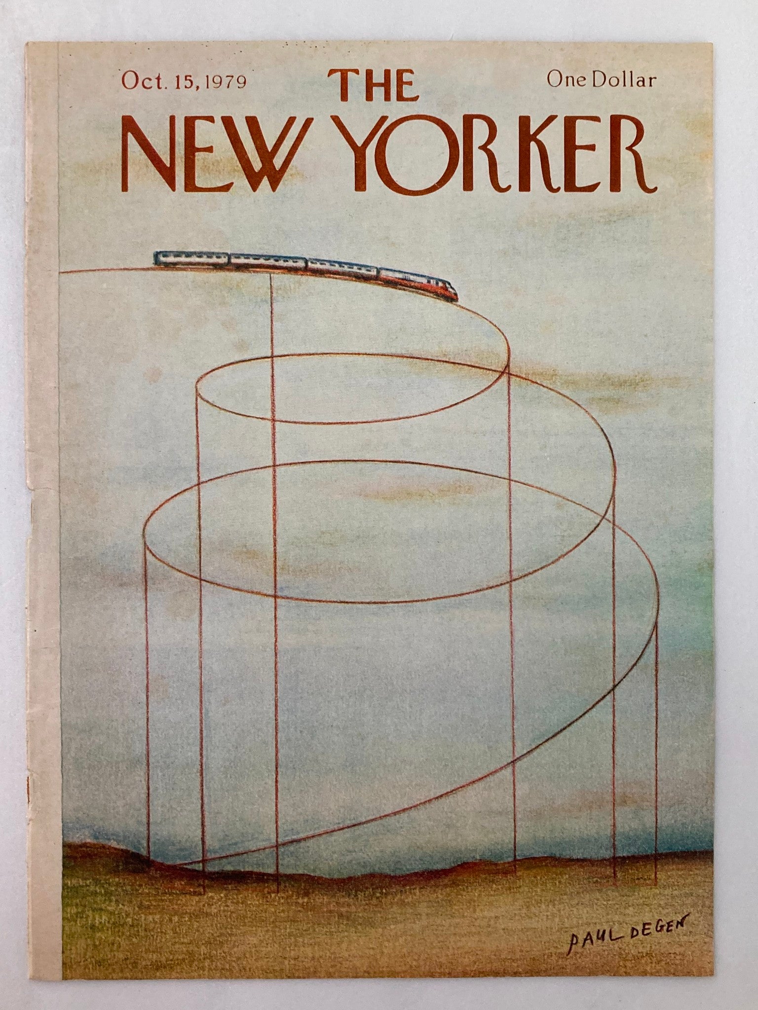 COVER ONLY The New Yorker October 15 1979 Bullet Train by Paul Degen No Label