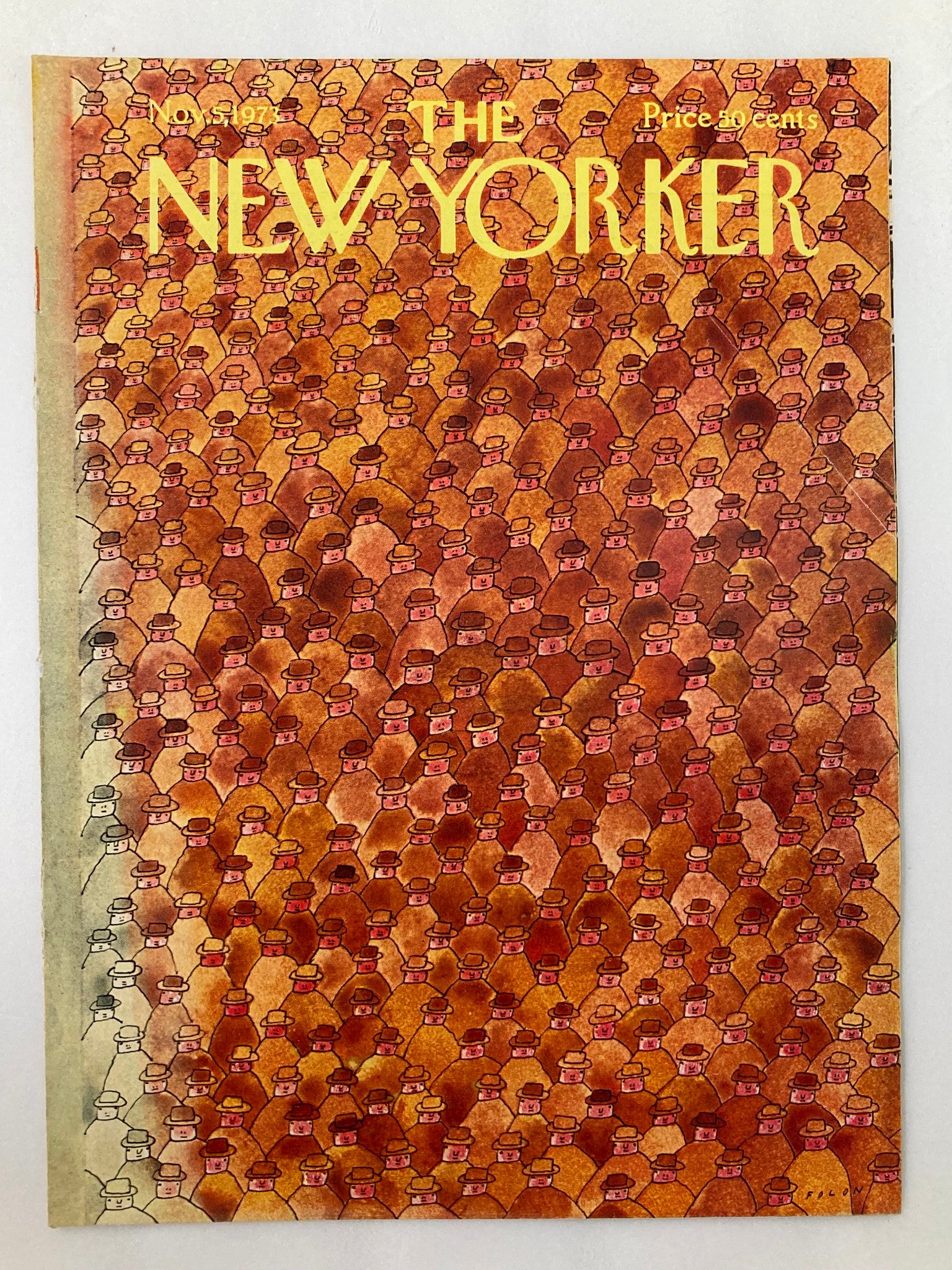 COVER ONLY The New Yorker November 5 1973 Find Me by Jean-Michel Folon No Label