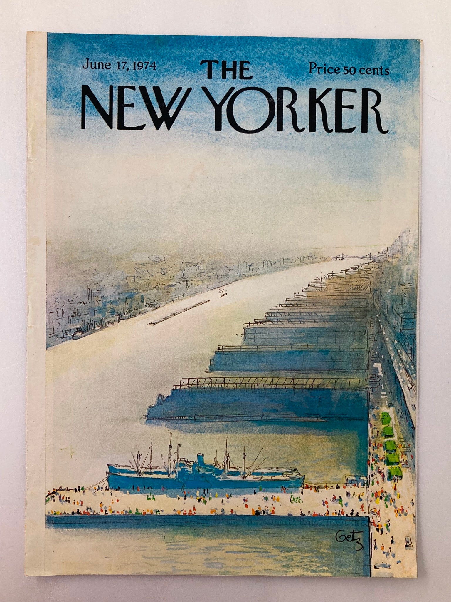 COVER ONLY The New Yorker June 17 1974 Port by Arthur Getz No Label