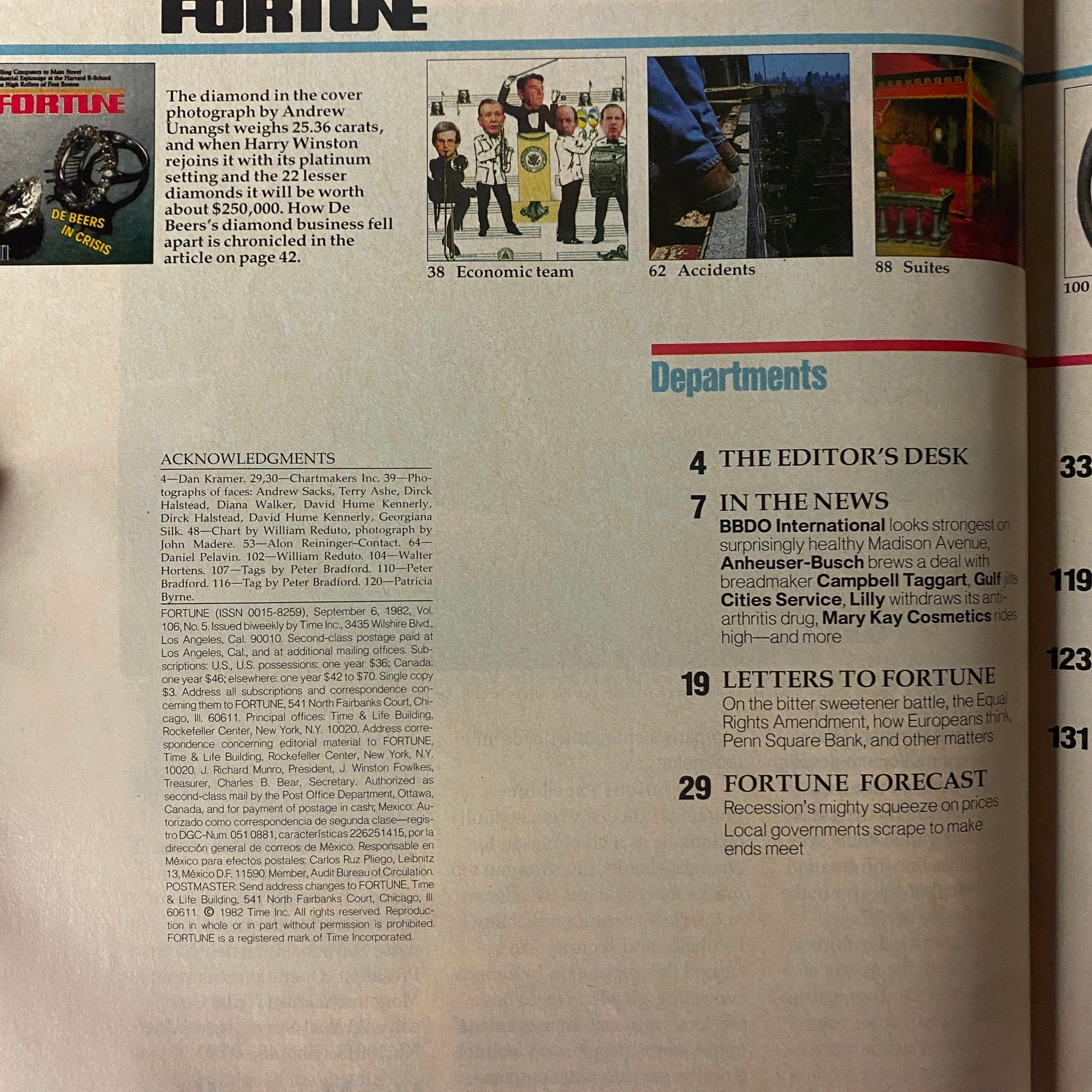 Fortune Magazine September 6, 1982 De Beers's Diamond Business VG