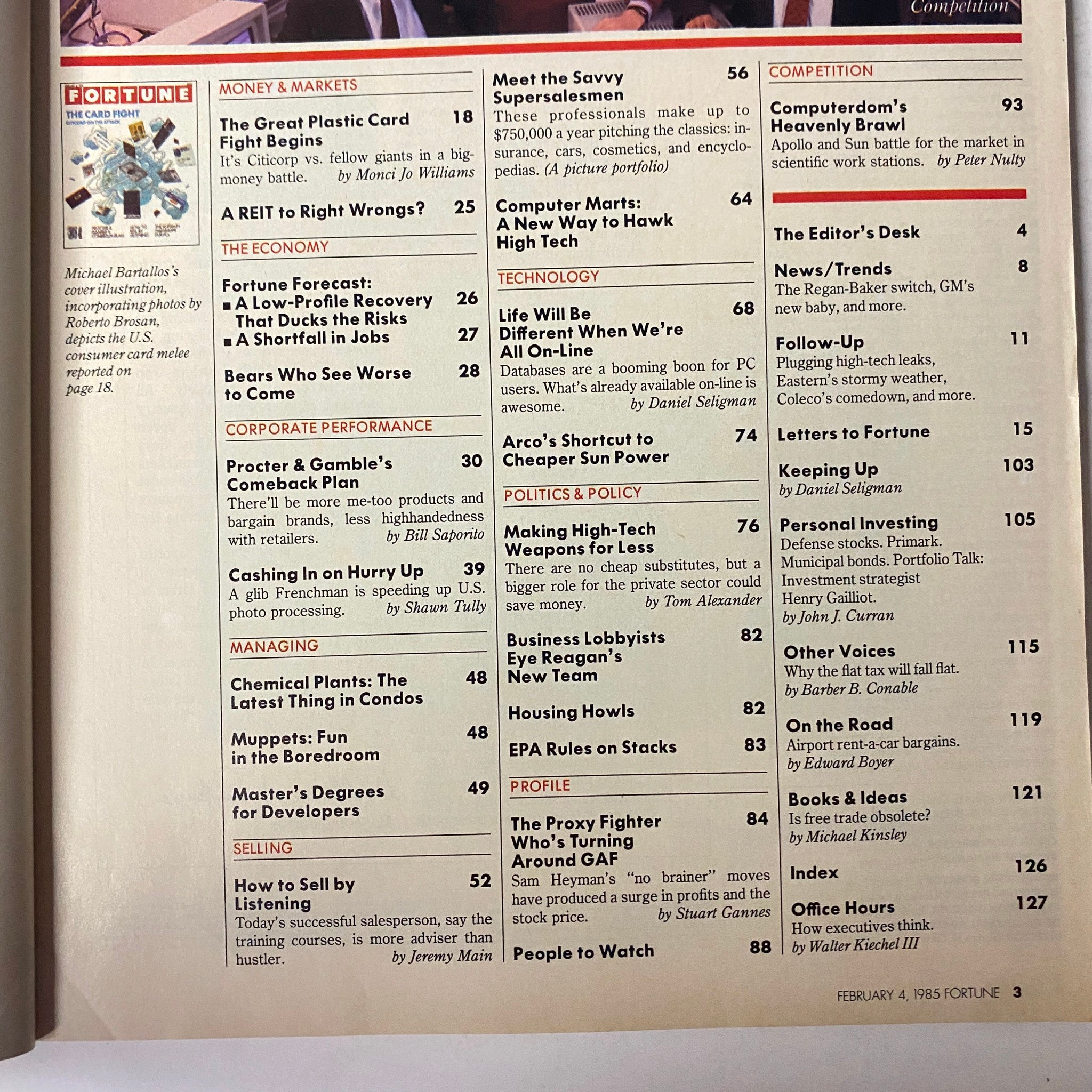 Fortune Magazine February 4, 1985 The Card Fight Citicorp On The Attack VG