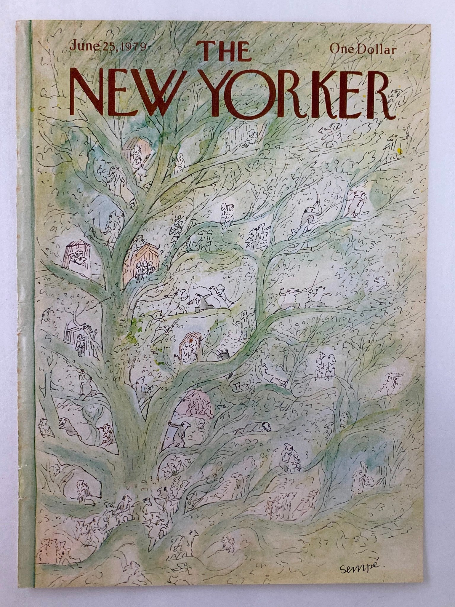 COVER ONLY The New Yorker June 25 1979 Branches by J. J. Sempe No Label