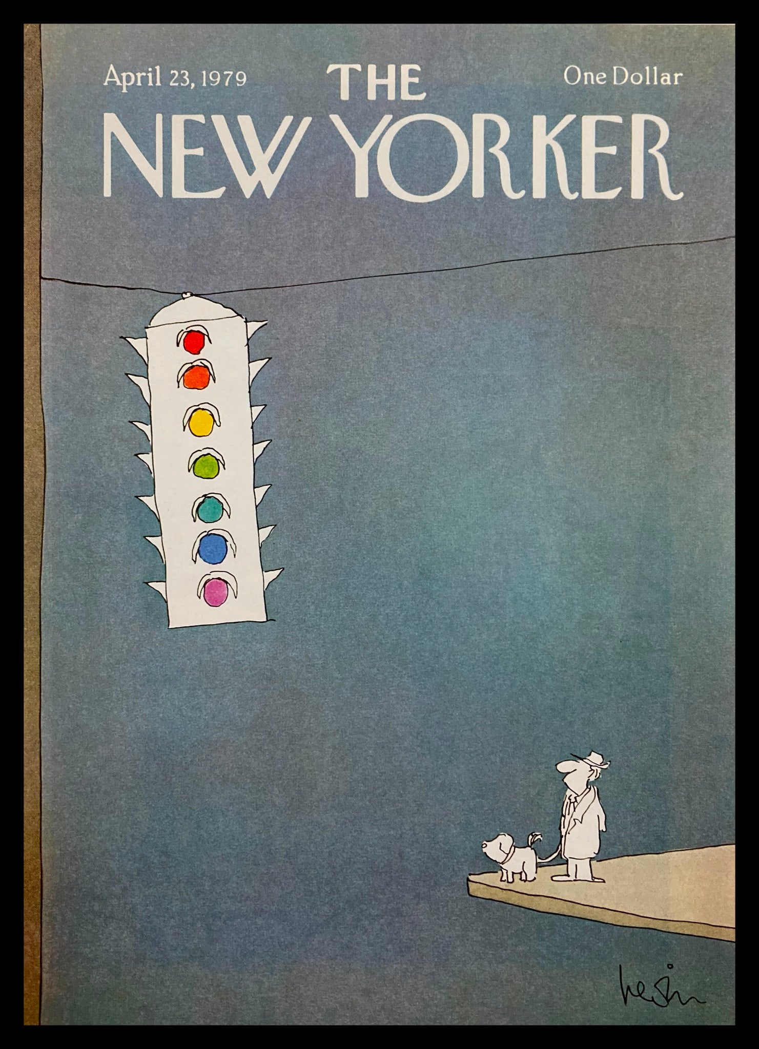 COVER ONLY The New Yorker April 23 1979 Stop Light by Arnie Levin No Label