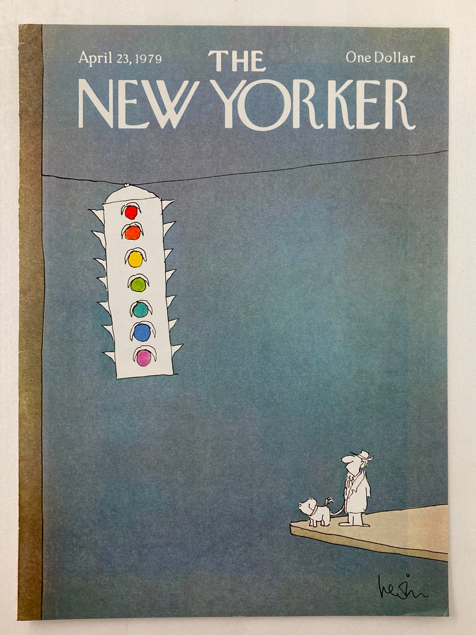 COVER ONLY The New Yorker April 23 1979 Stop Light by Arnie Levin No Label