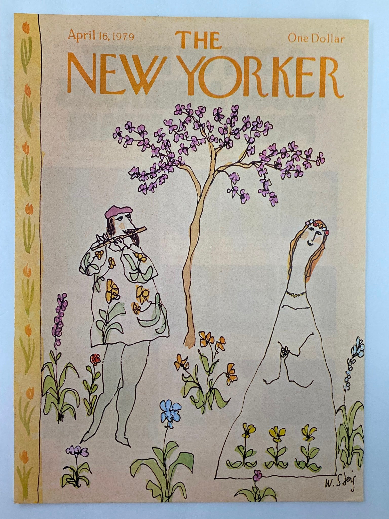 COVER ONLY The New Yorker April 16 1979 Courtship by William Steig No Label