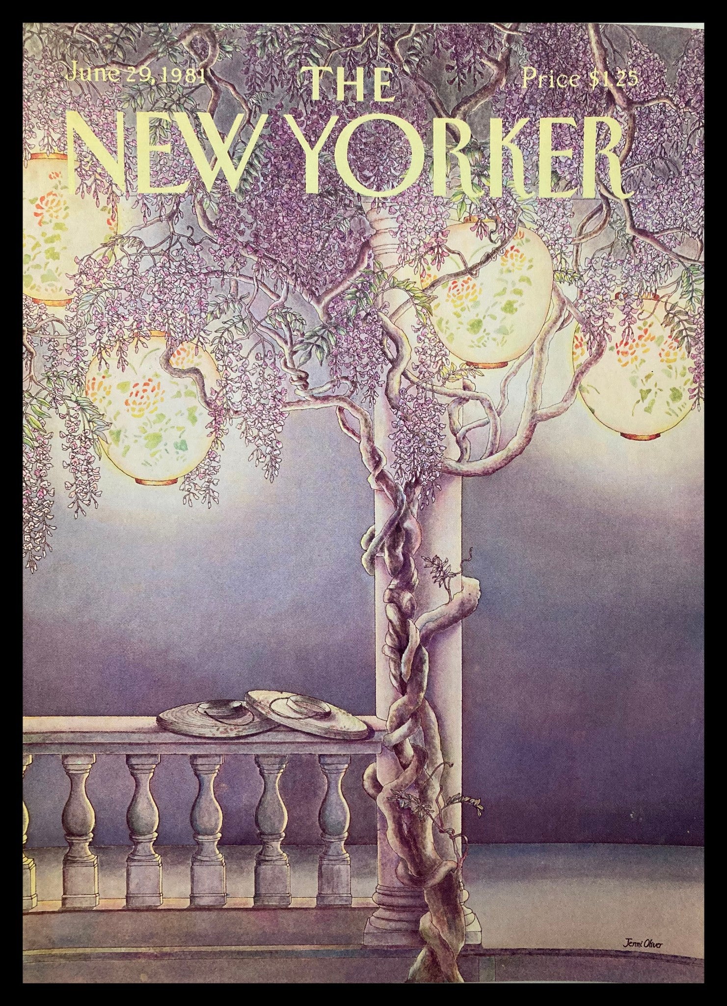 COVER ONLY The New Yorker June 29 1981 Lantern by Jenni Oliver No Label