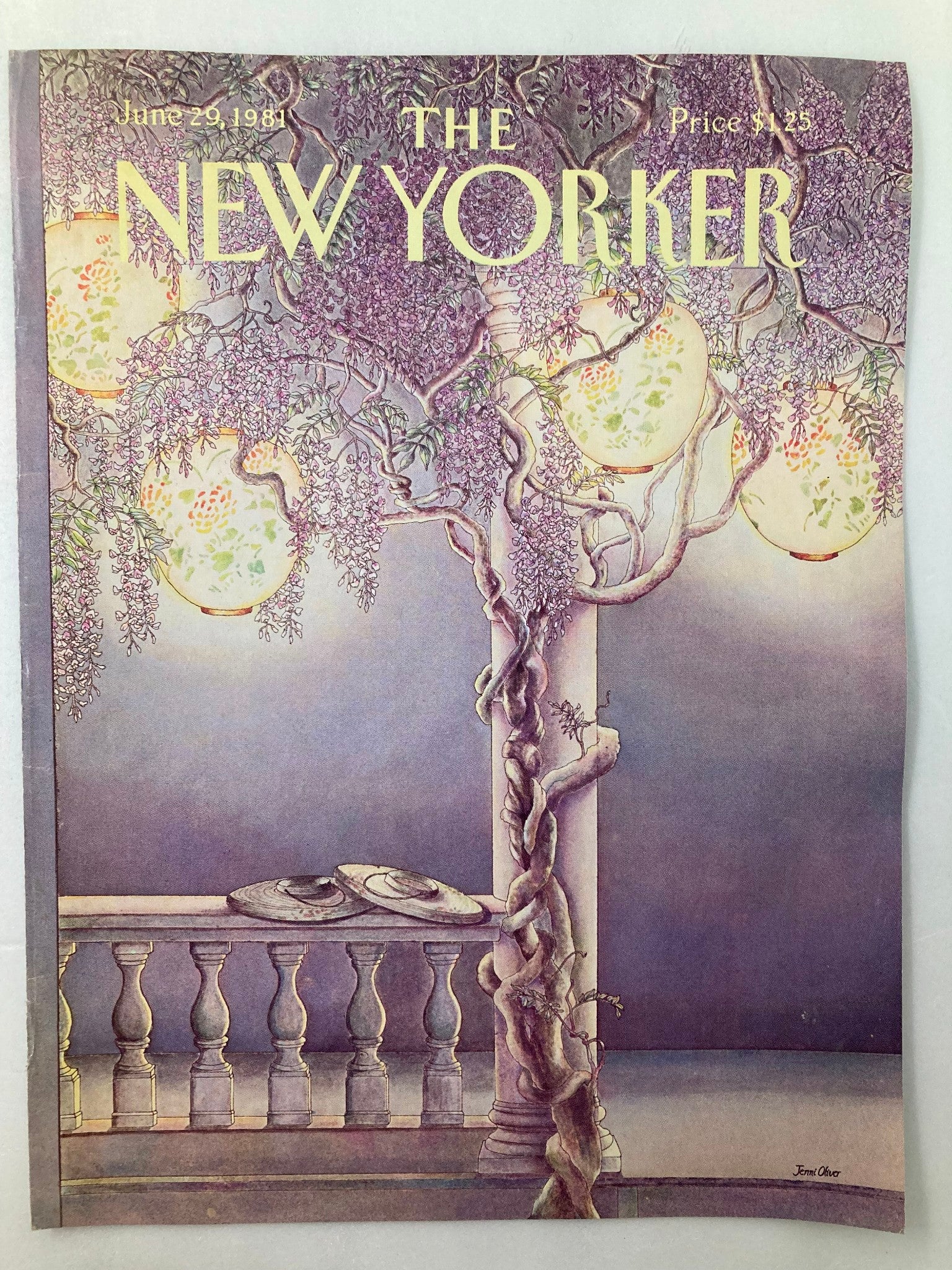 COVER ONLY The New Yorker June 29 1981 Lantern by Jenni Oliver No Label