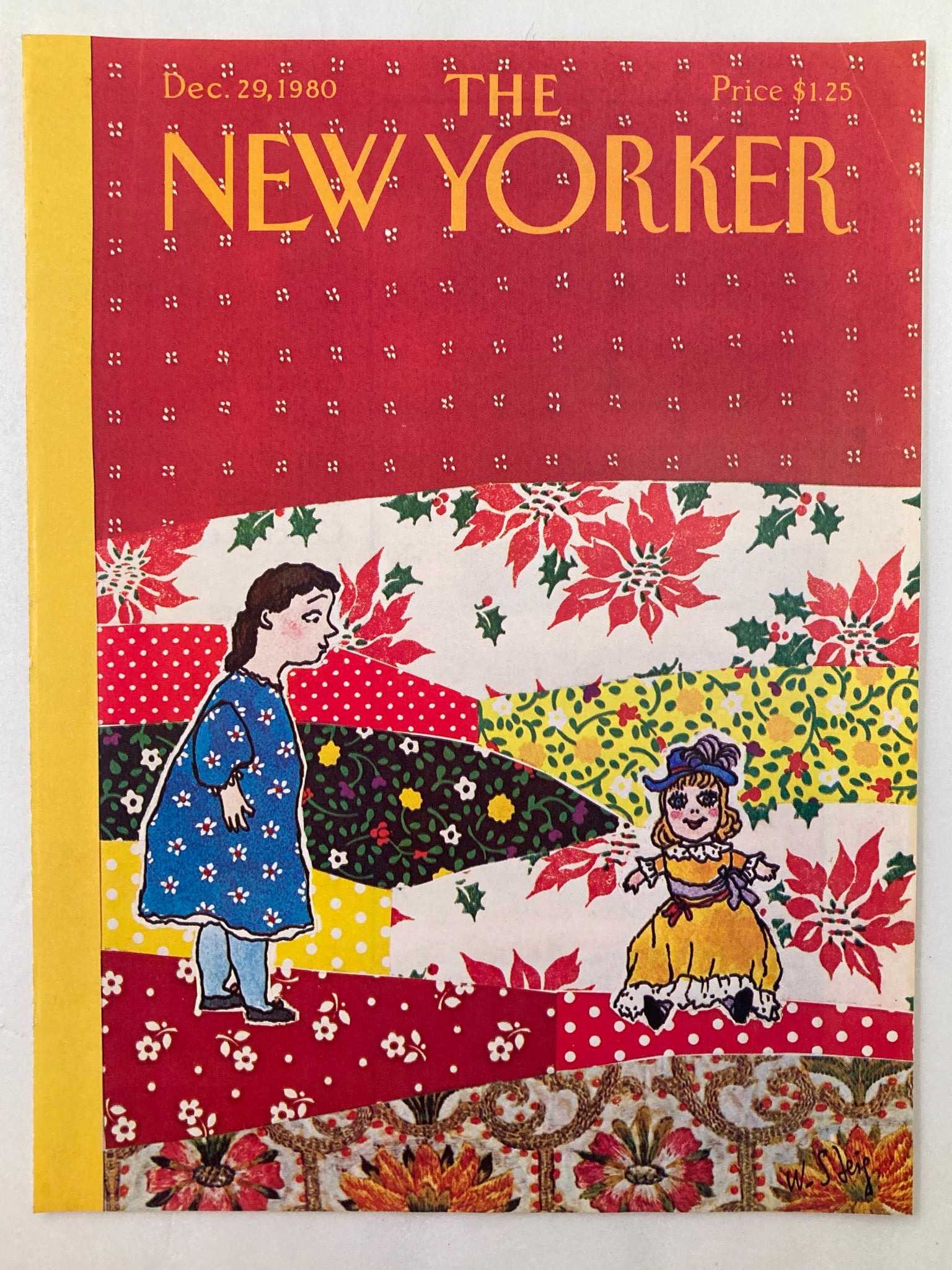 COVER ONLY The New Yorker December 29 1980 Dolly by William Steig No Label