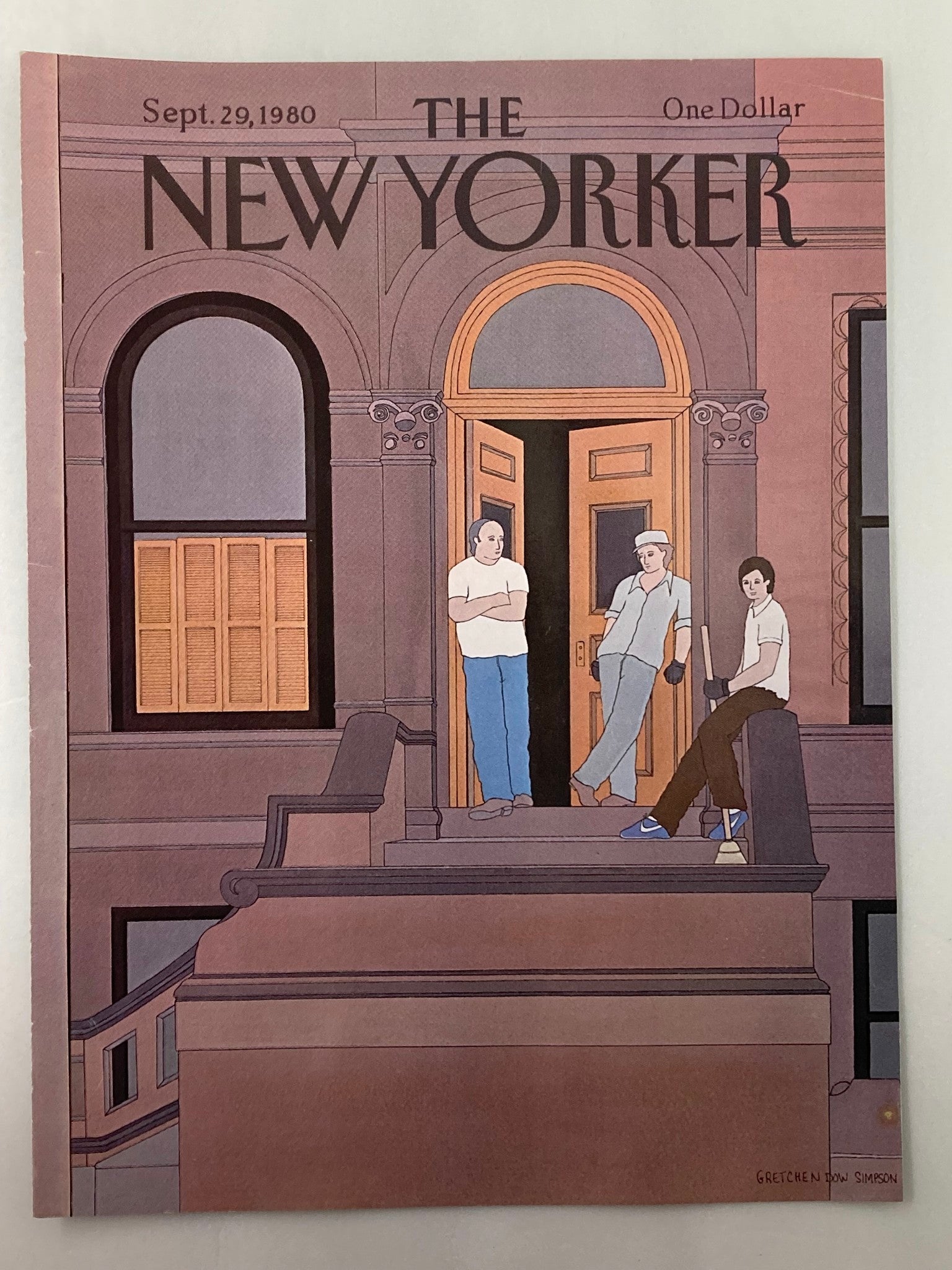 COVER ONLY The New Yorker September 29 1980 Chilling by Gretchen S. No Label