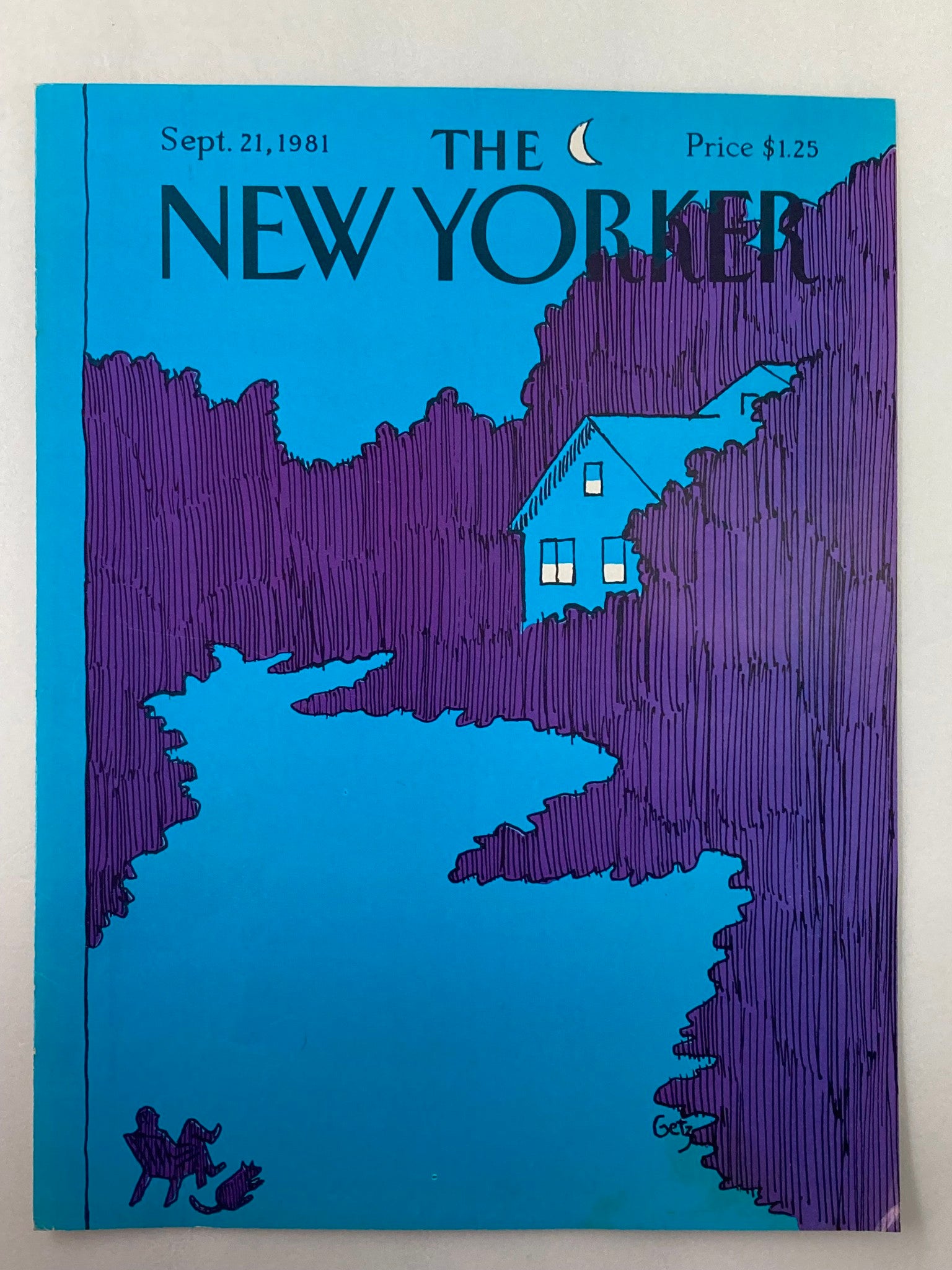 COVER ONLY The New Yorker September 21 1981 Lakeside by Arthur Getz No Label