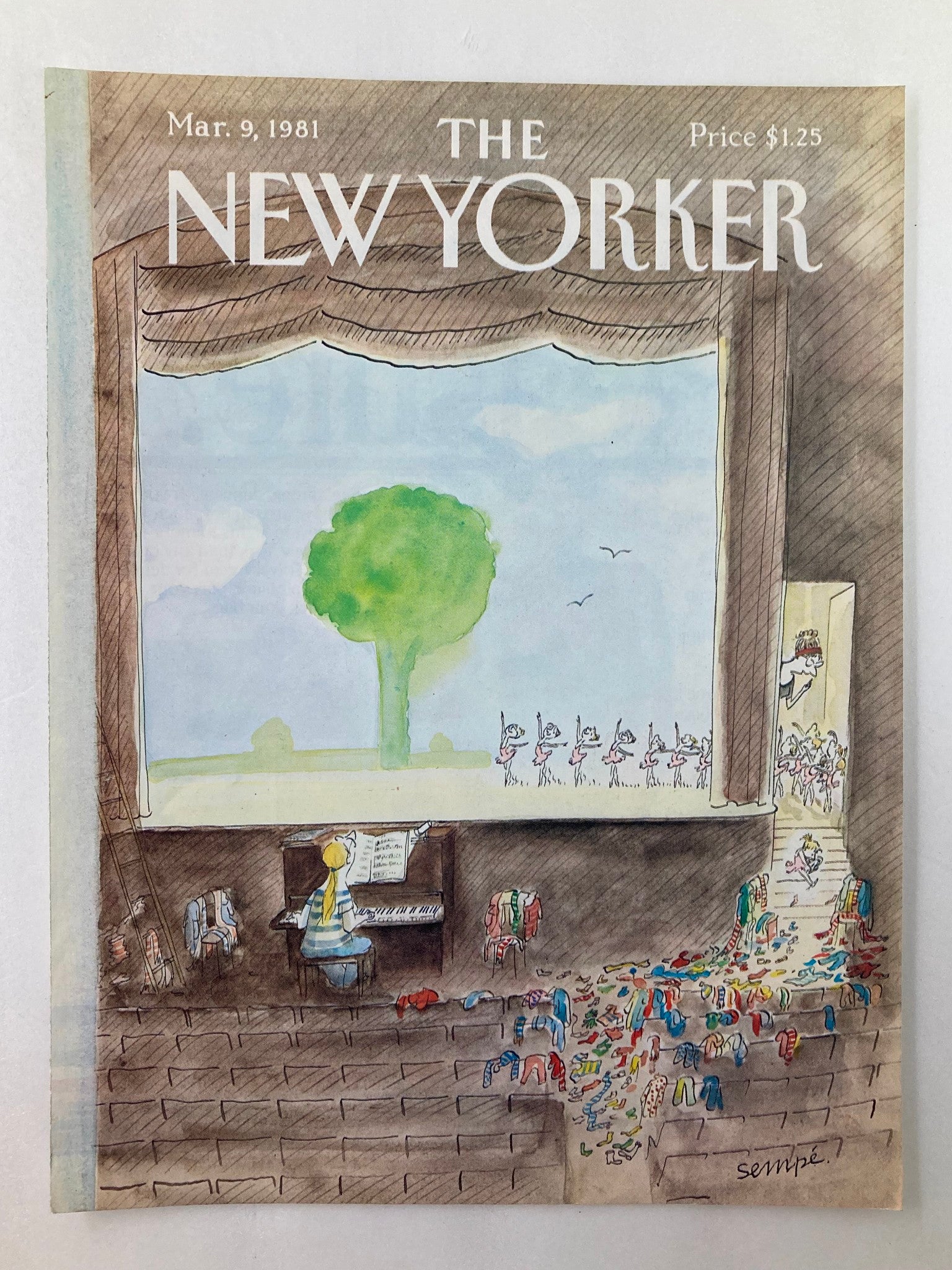 COVER ONLY The New Yorker March 9 1981 A Play by J. J. Sempe No Label