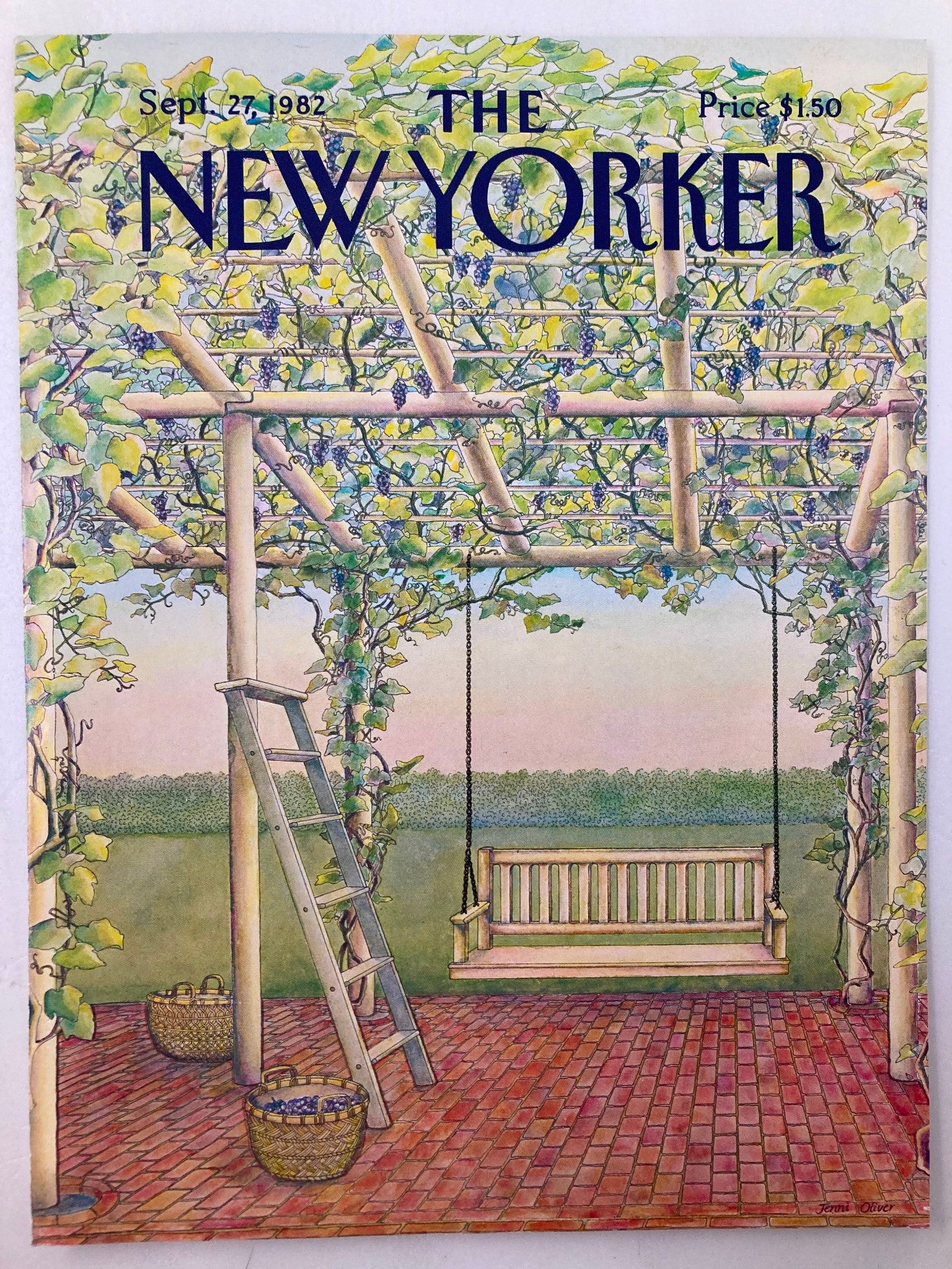 COVER ONLY The New Yorker September 27 1982 Swing by Jenni Oliver No Label